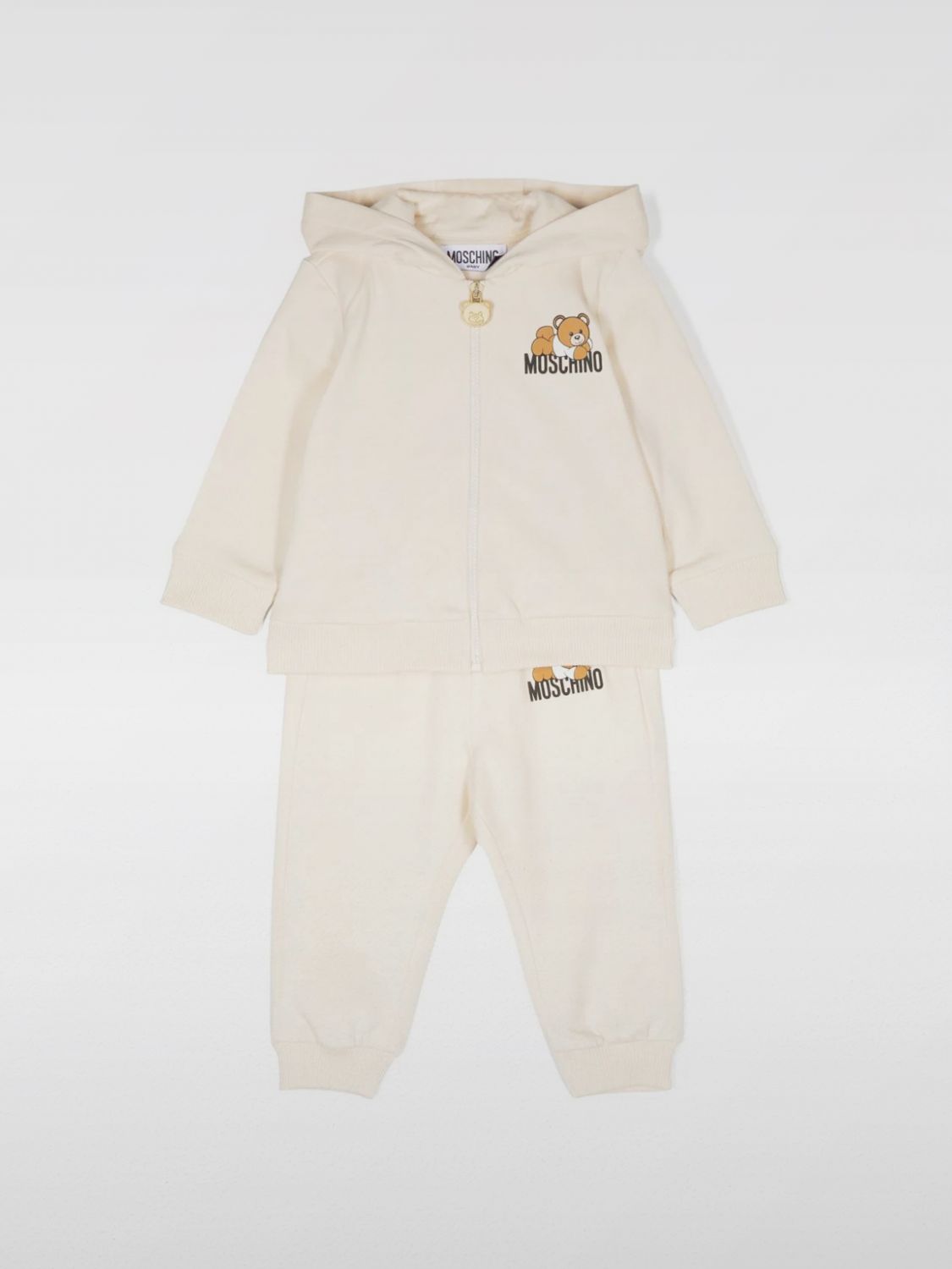 Shop Moschino Jumpsuit  Kids Color Brown In Braun