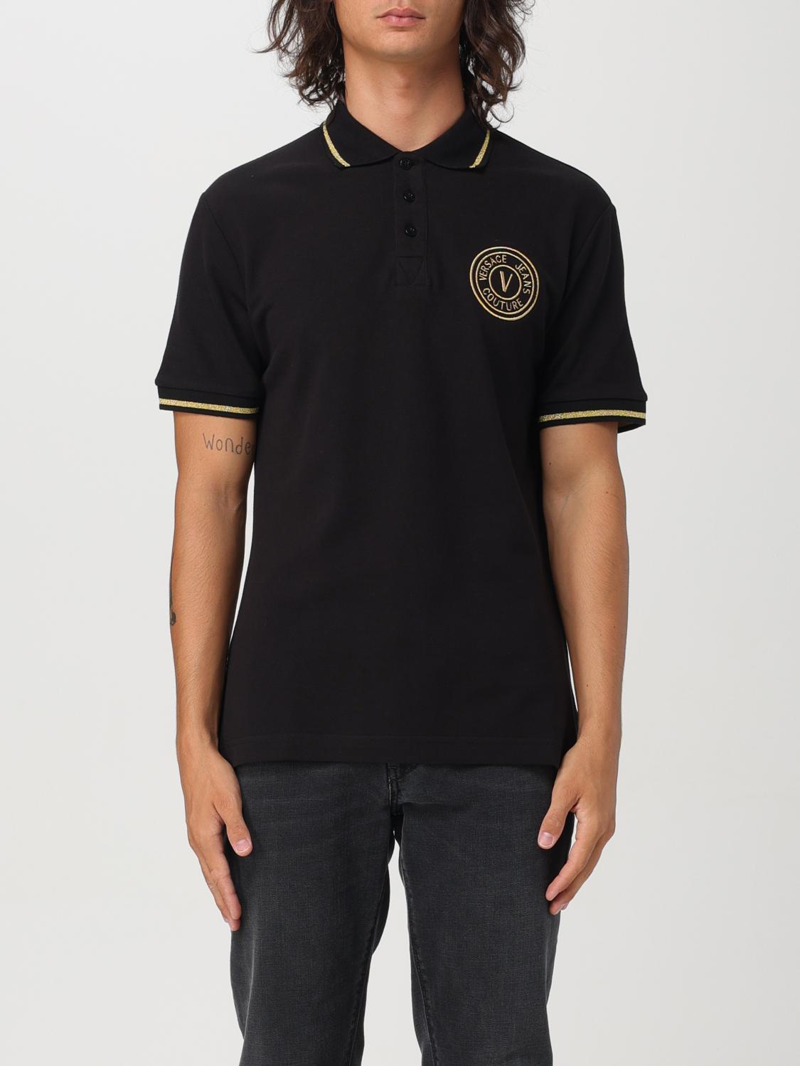 VERSACE JEANS COUTURE POLO SHIRT VERSACE JEANS COUTURE MEN COLOR BLACK F97172002