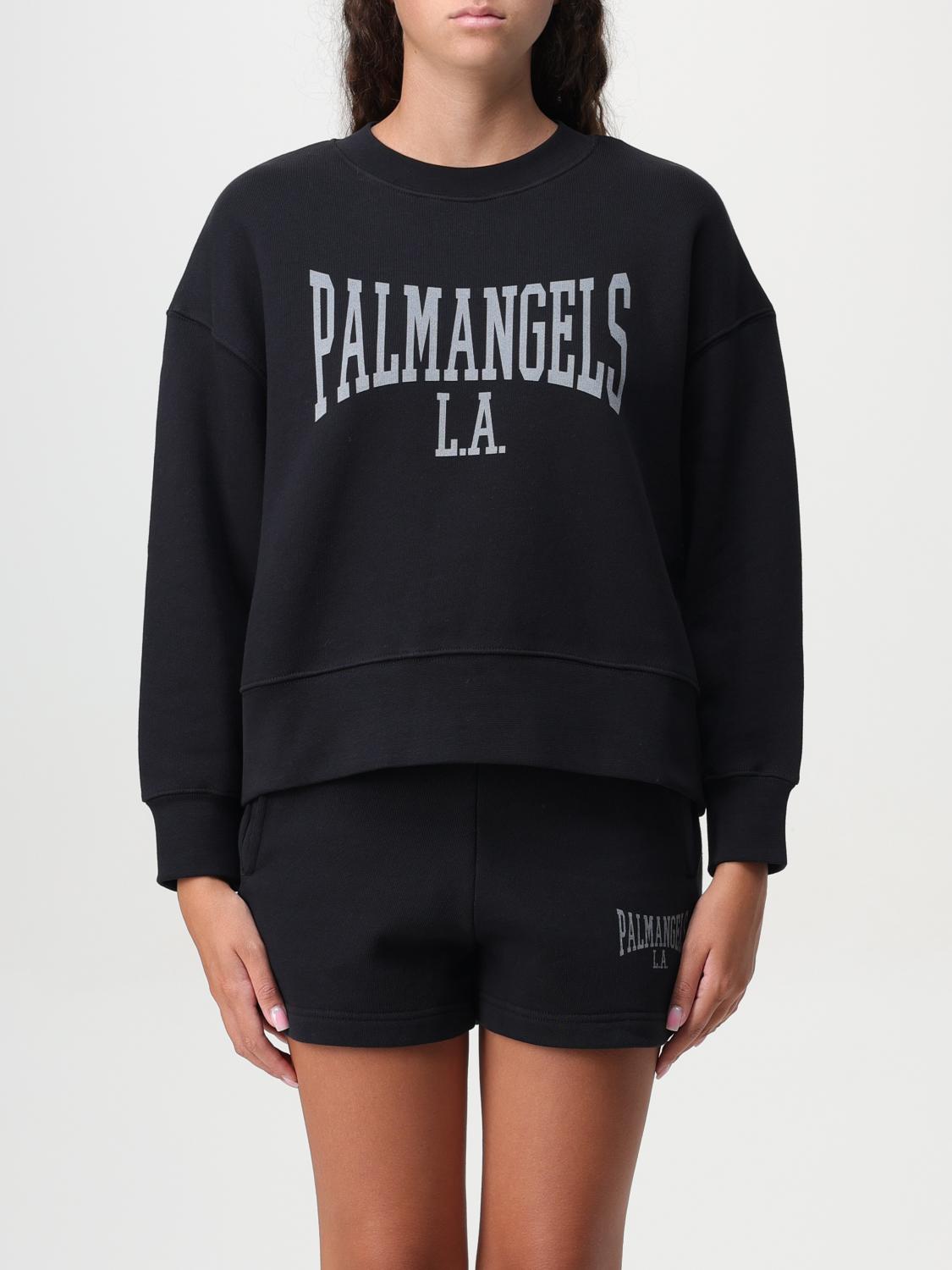 Shop Palm Angels Sweatshirt  Woman Color Black