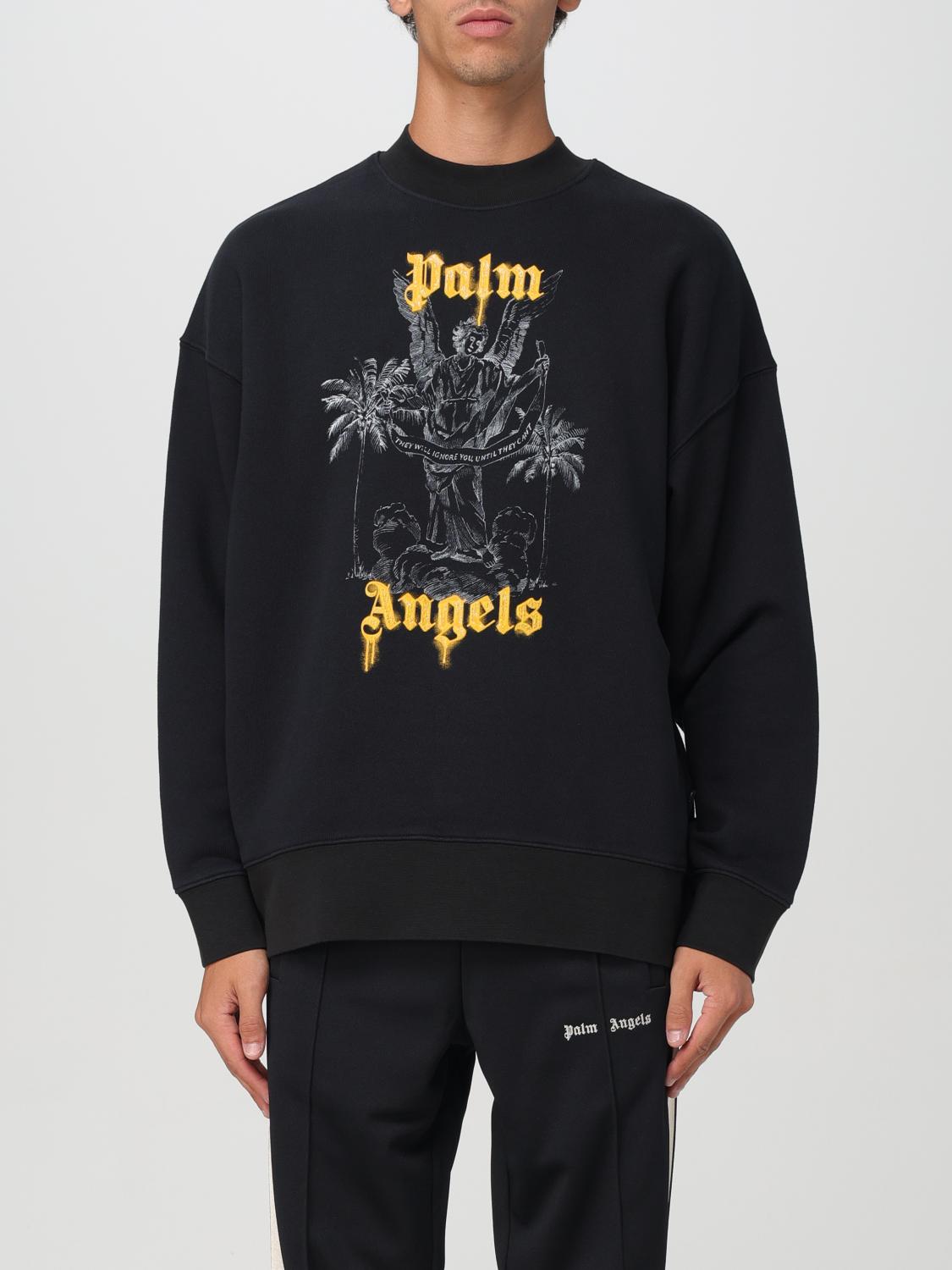 Shop Palm Angels Sweatshirt  Men Color Black