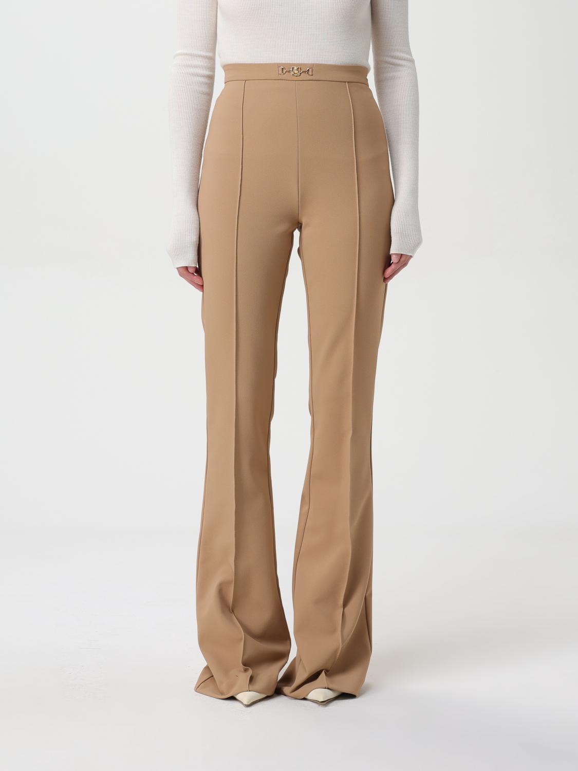 Shop Elisabetta Franchi Pants  Woman Color Camel