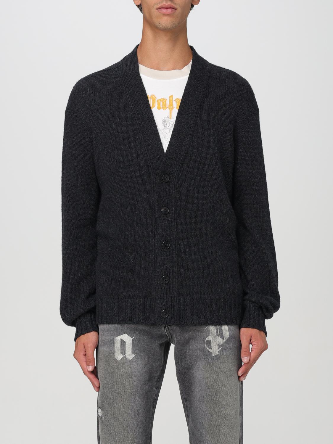 Shop Palm Angels Cardigan  Men Color Grey