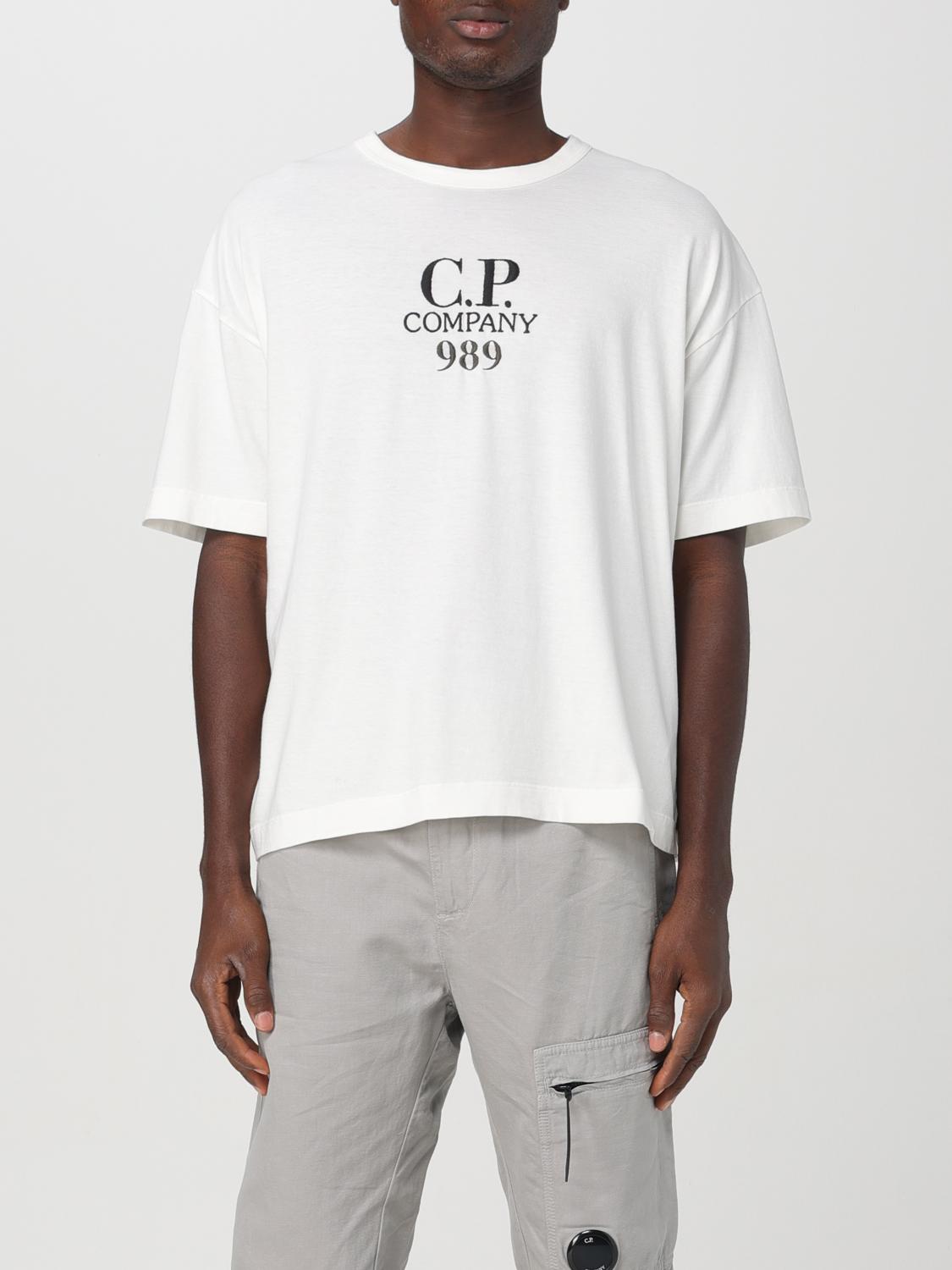 Shop C.p. Company T-shirt  Men Color White In Weiss