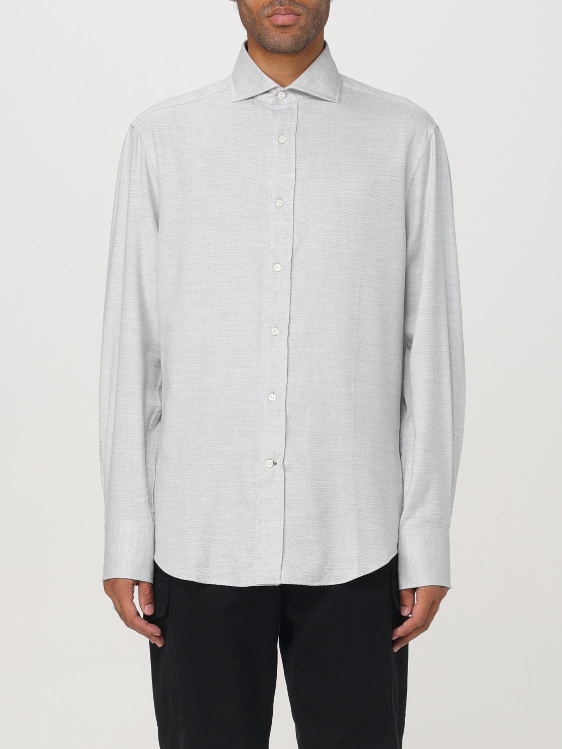 Shop Brunello Cucinelli Shirt  Men Color Pearl In Perle