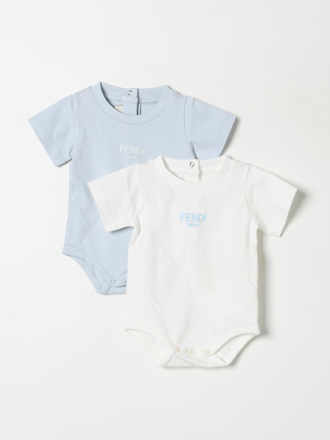 Fendi Babies' Bodysuit  Kids Color Blue In Blau