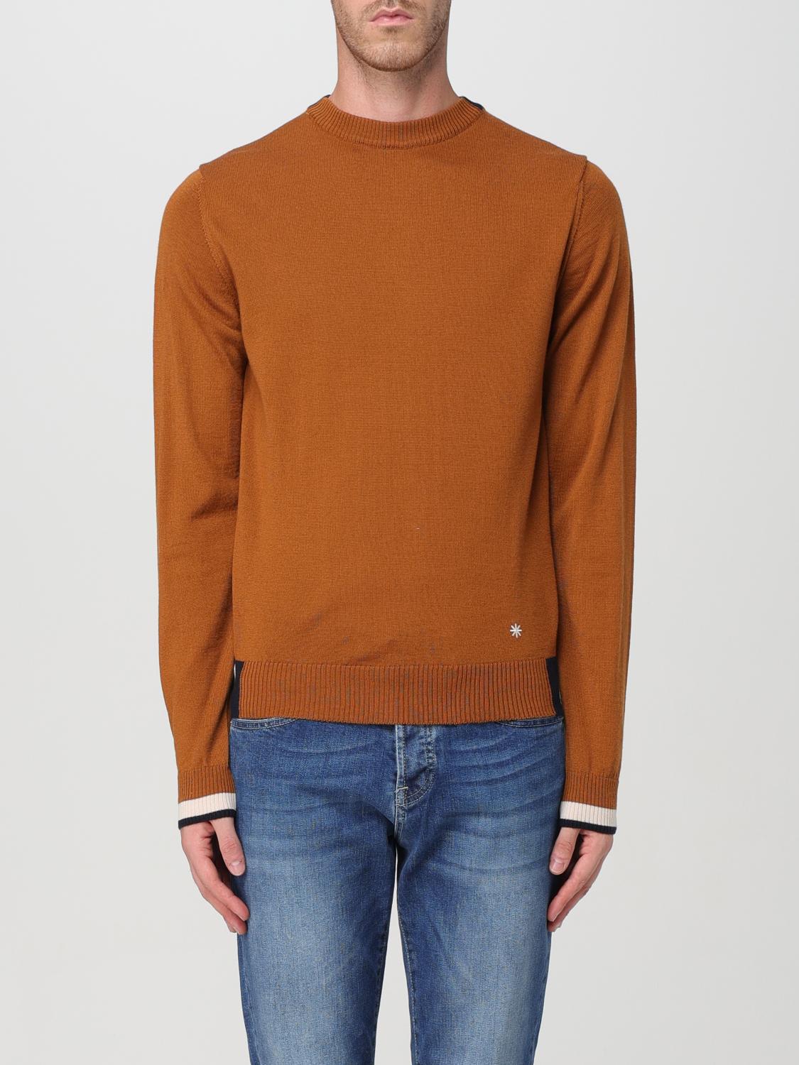 Shop Manuel Ritz Sweater  Men Color Brown In Braun