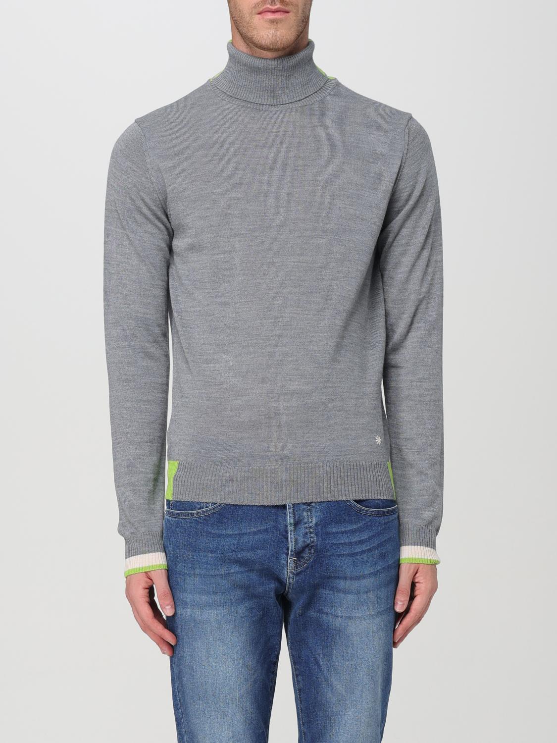 Shop Manuel Ritz Sweater  Men Color Grey In Grau