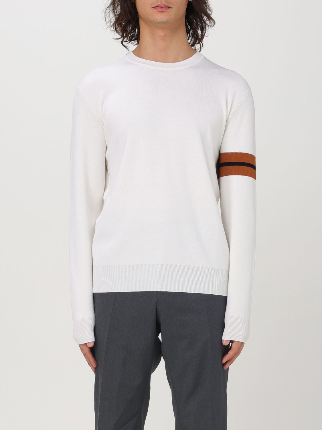 Shop Zegna Sweater  Men Color White In Weiss