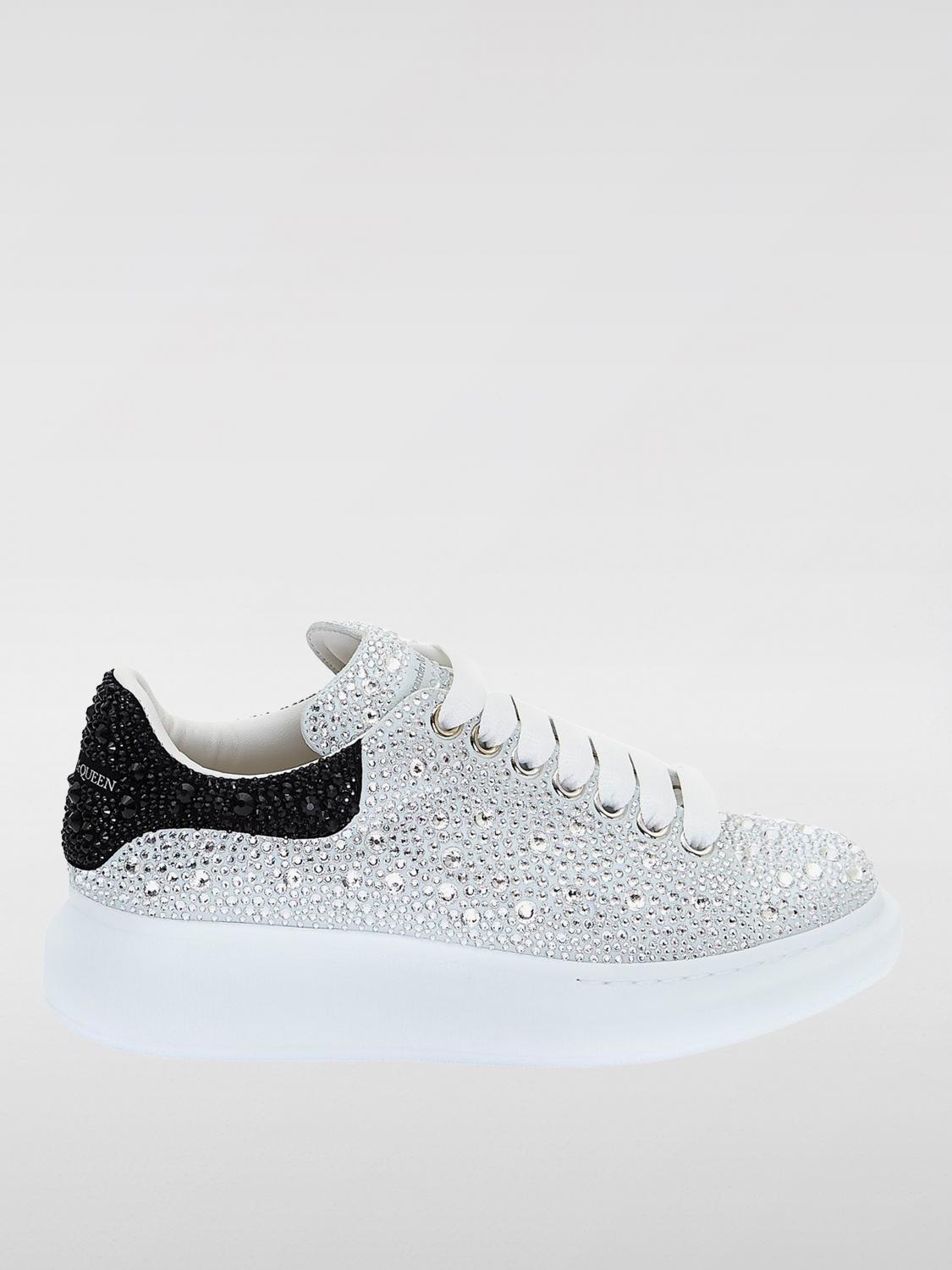 Shop Alexander Mcqueen Sneakers  Woman Color Silver In Silber