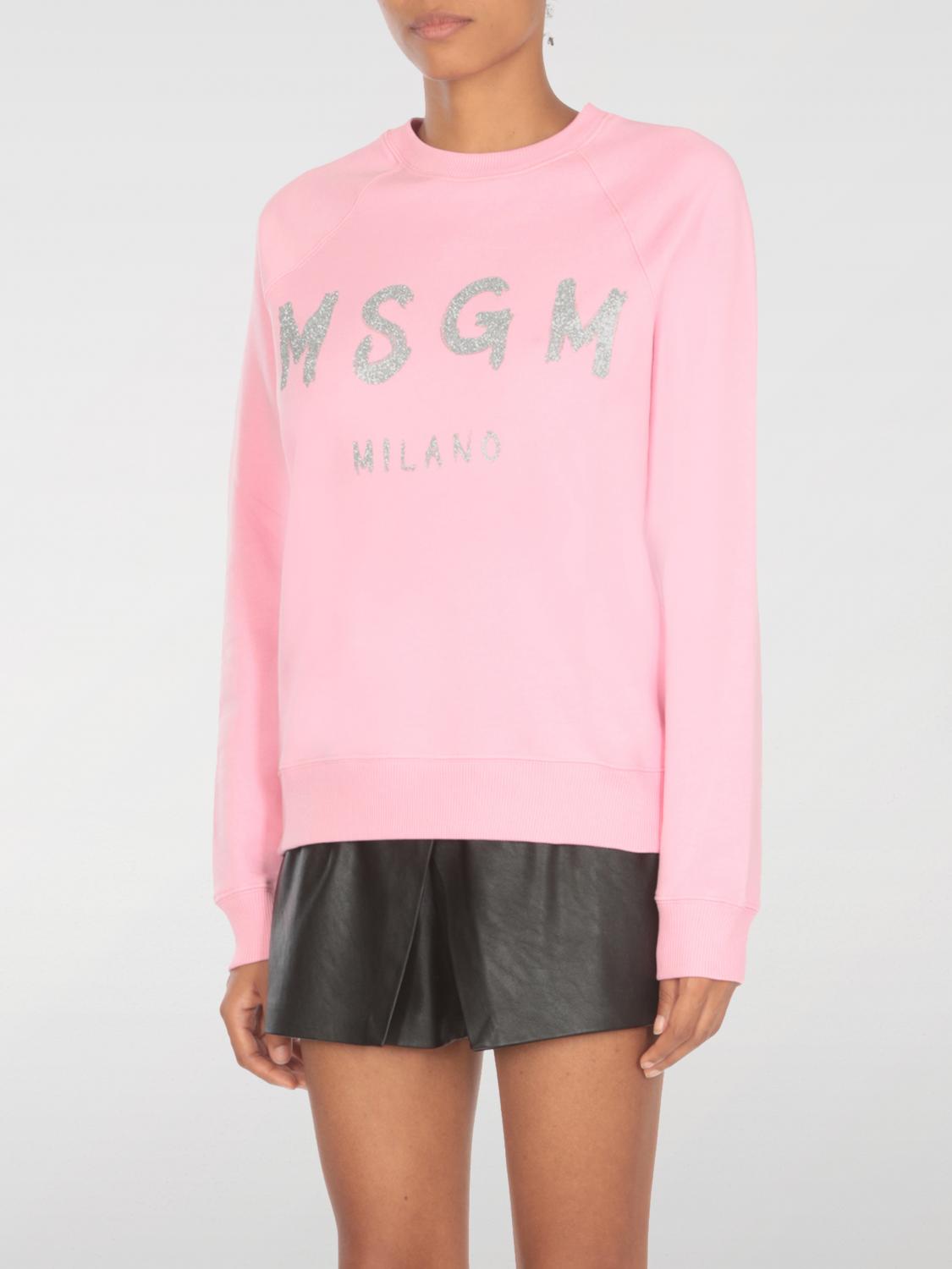 Shop Msgm Sweatshirt  Woman Color Pink