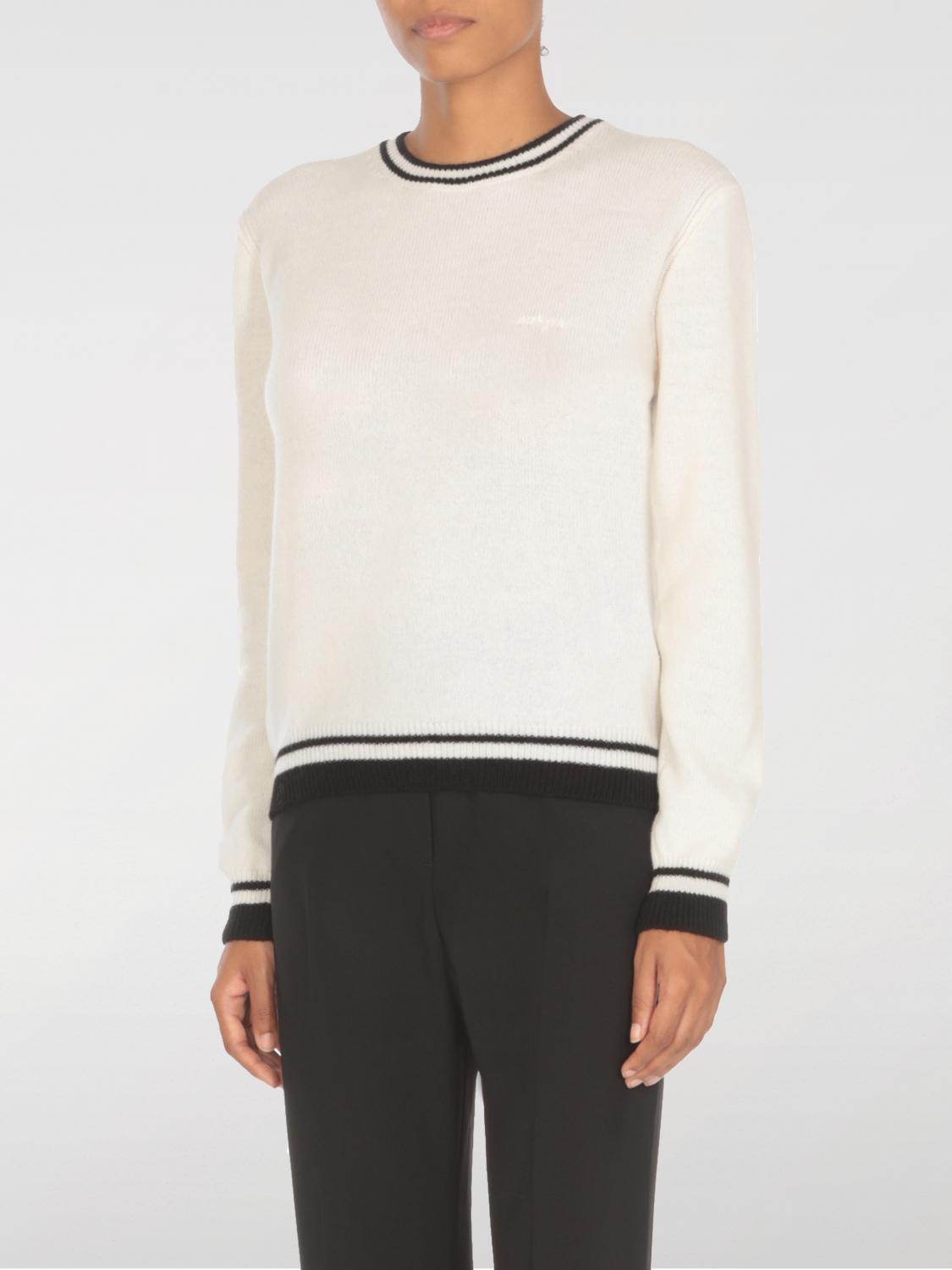 Shop Msgm Sweater  Woman Color White In Weiss