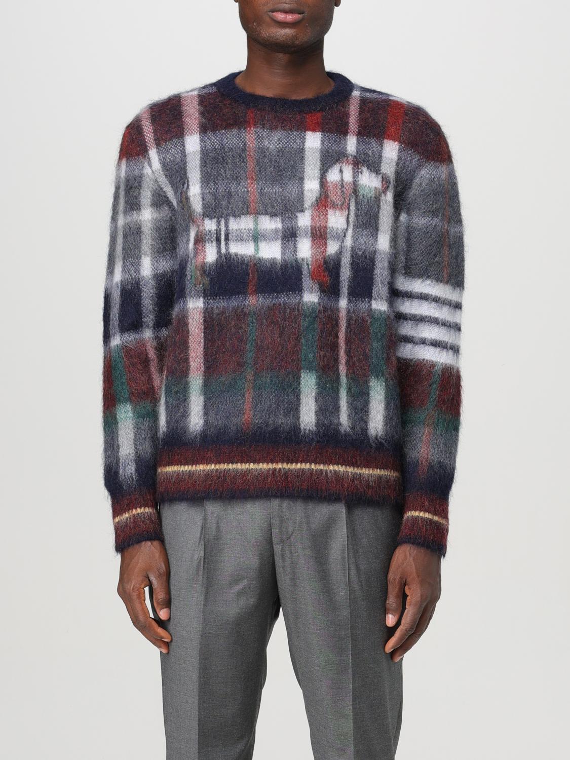 Shop Thom Browne Sweater  Men Color Multicolor In Bunt