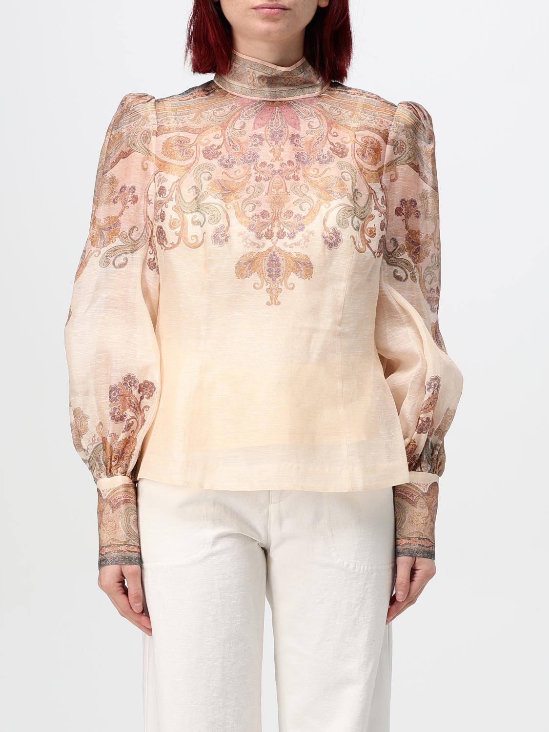 Shop Zimmermann Top  Woman Color Yellow Cream