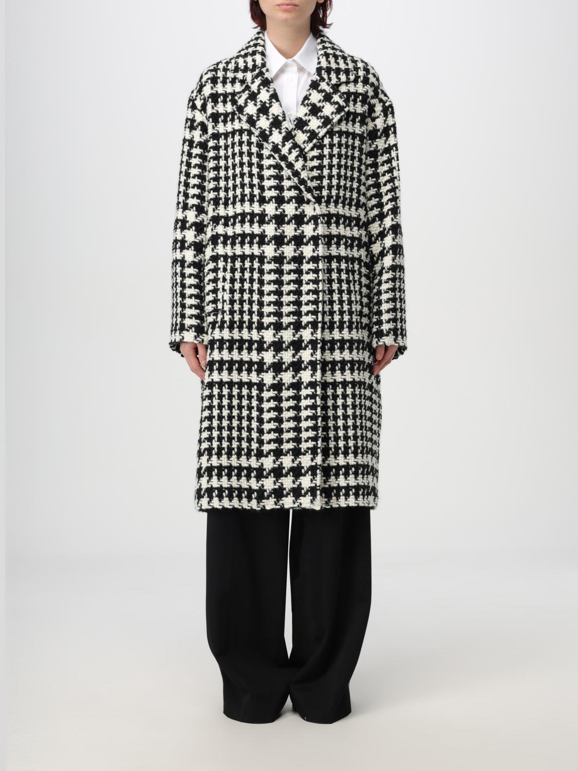 Shop Dolce & Gabbana Coat Woman Color Black In 黑色
