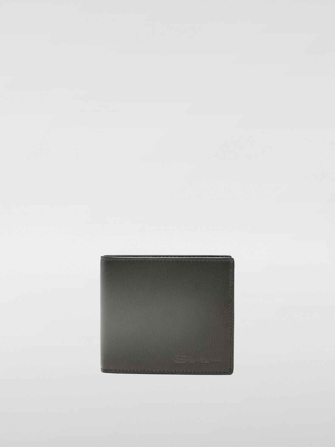 Santoni Wallet Men Color Grey In 灰色