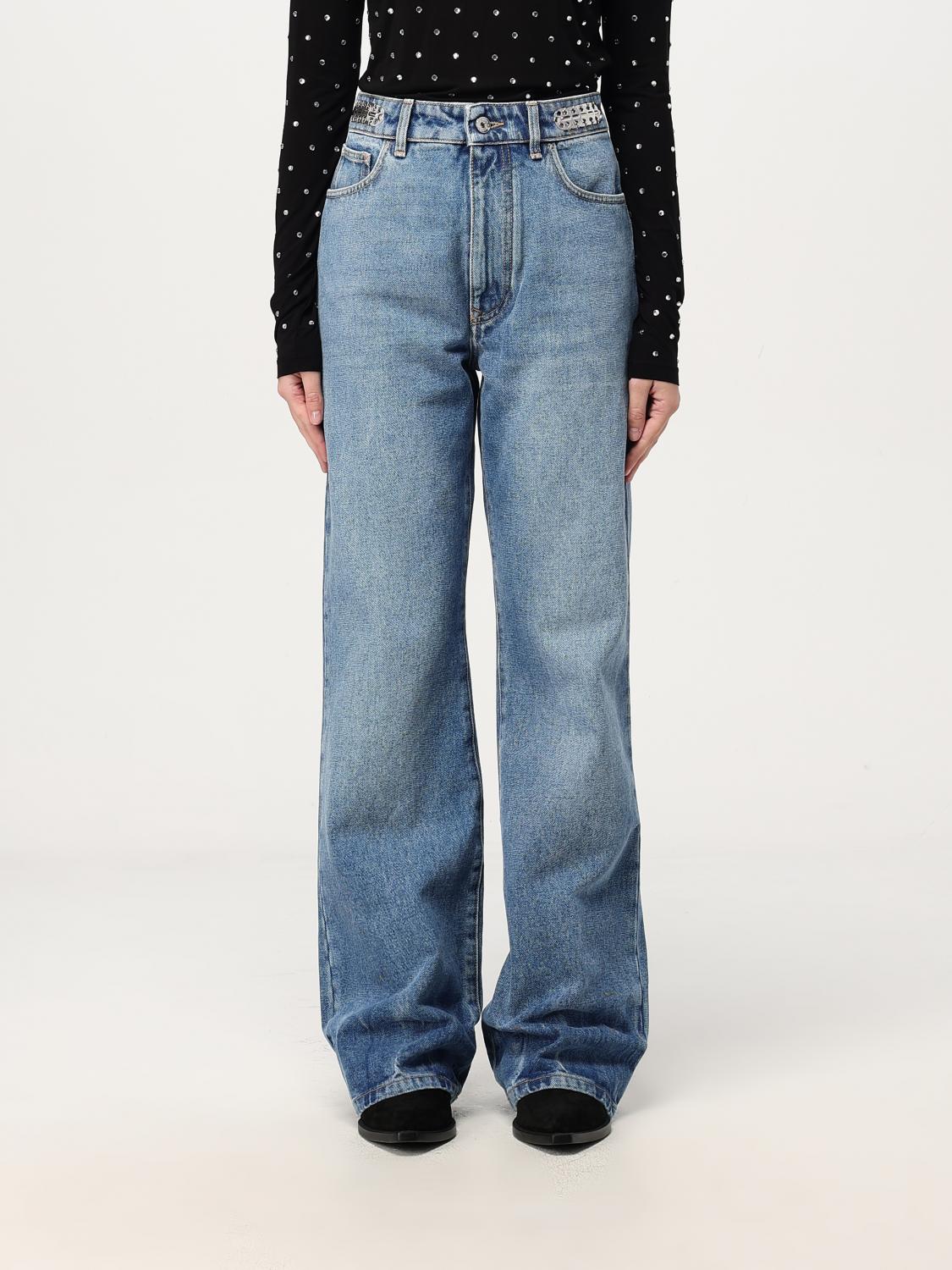 Rabanne Pants Woman Color Blue In Blau