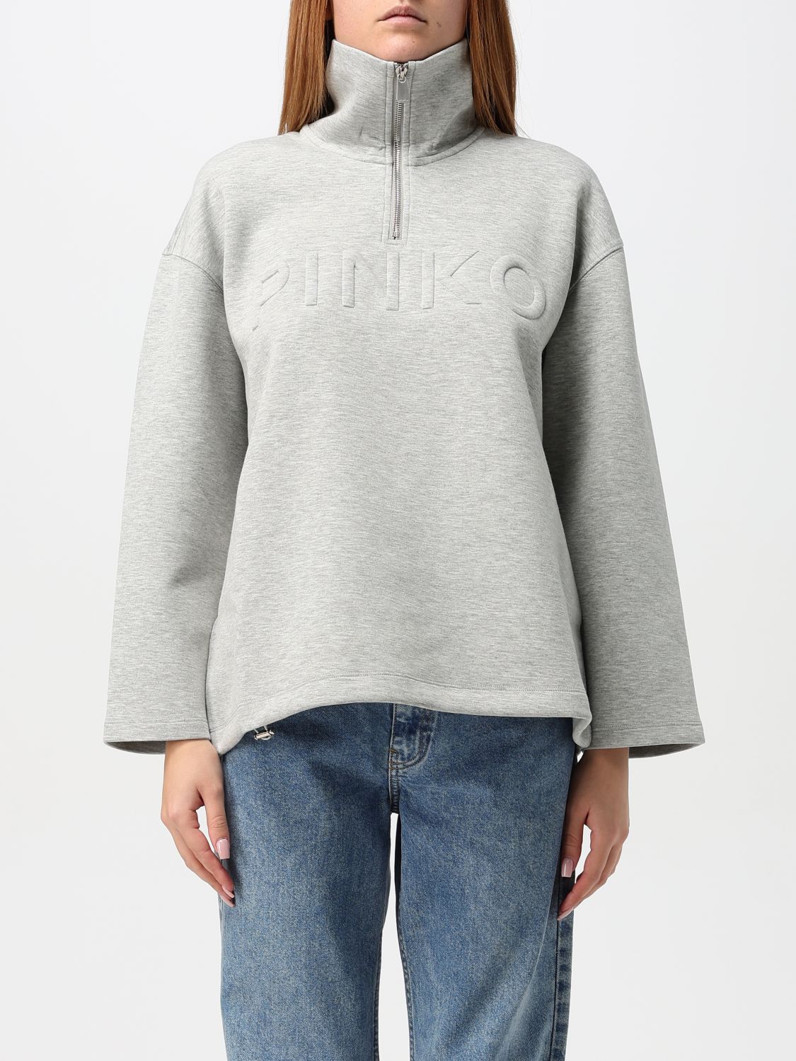 Shop Pinko Sweater  Woman Color Grey In Grau