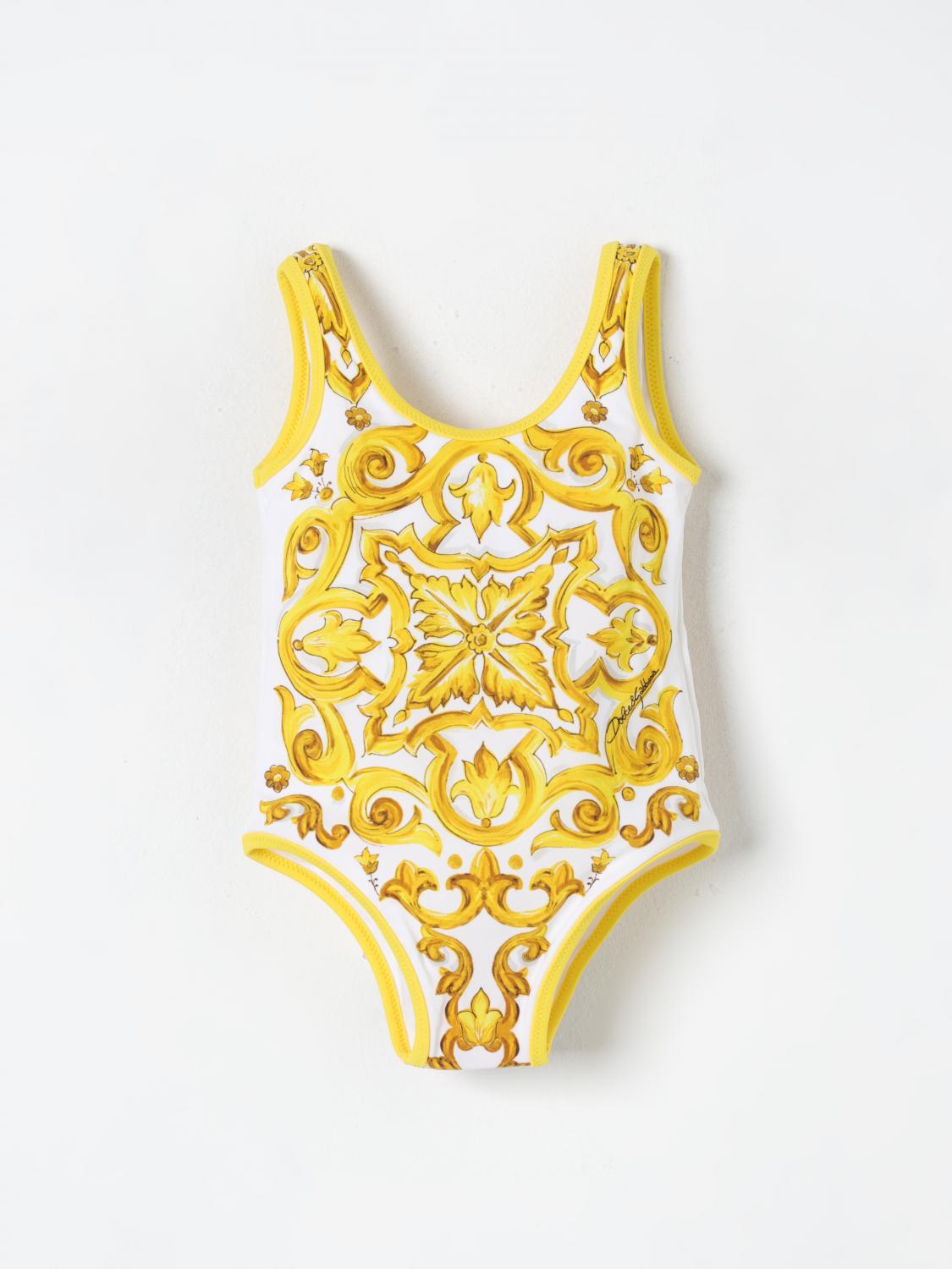 DOLCE & GABBANA SWIMSUIT DOLCE & GABBANA KIDS COLOR YELLOW F98082003