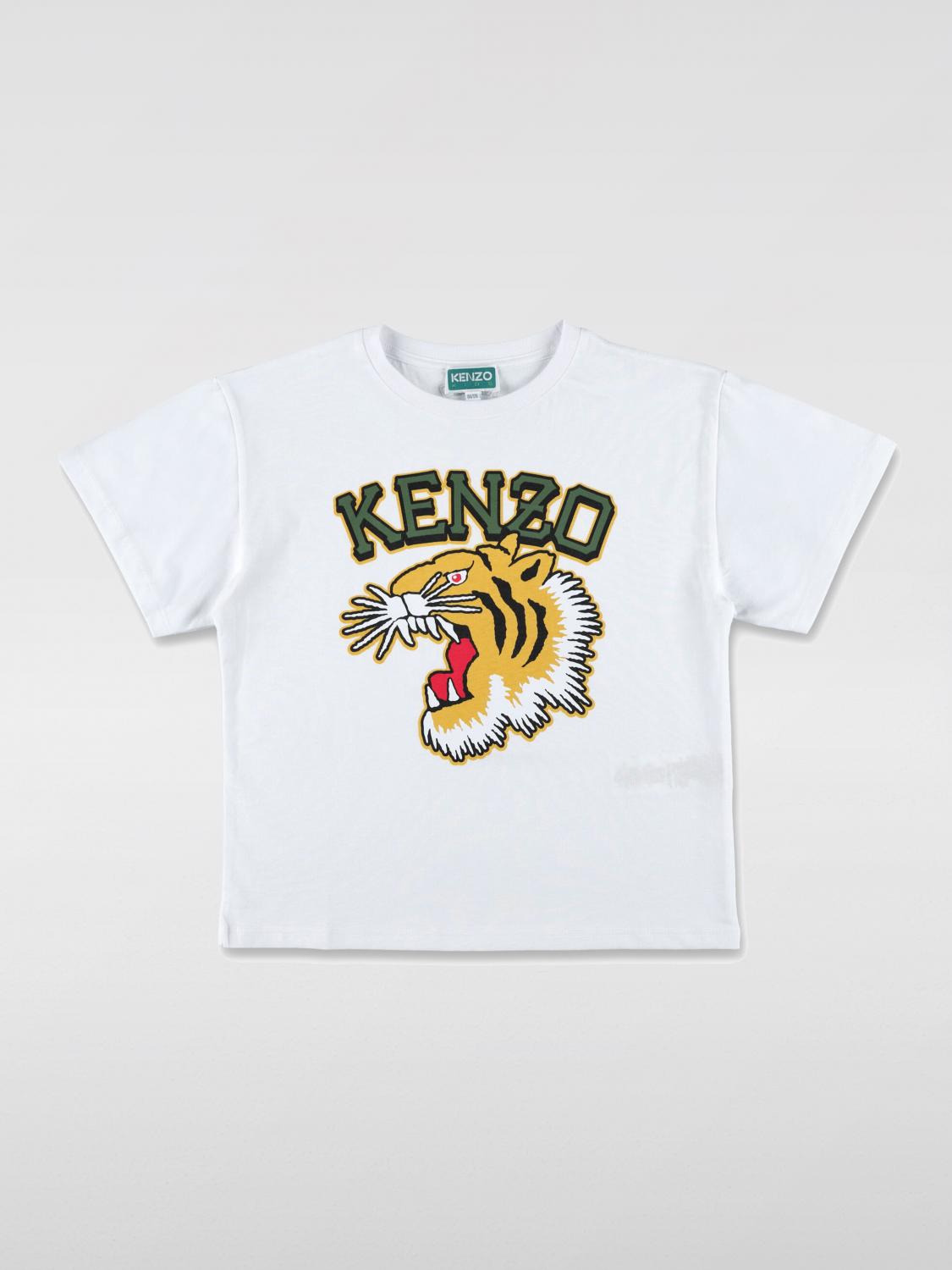 Shop Kenzo T-shirt  Kids Kids Color White