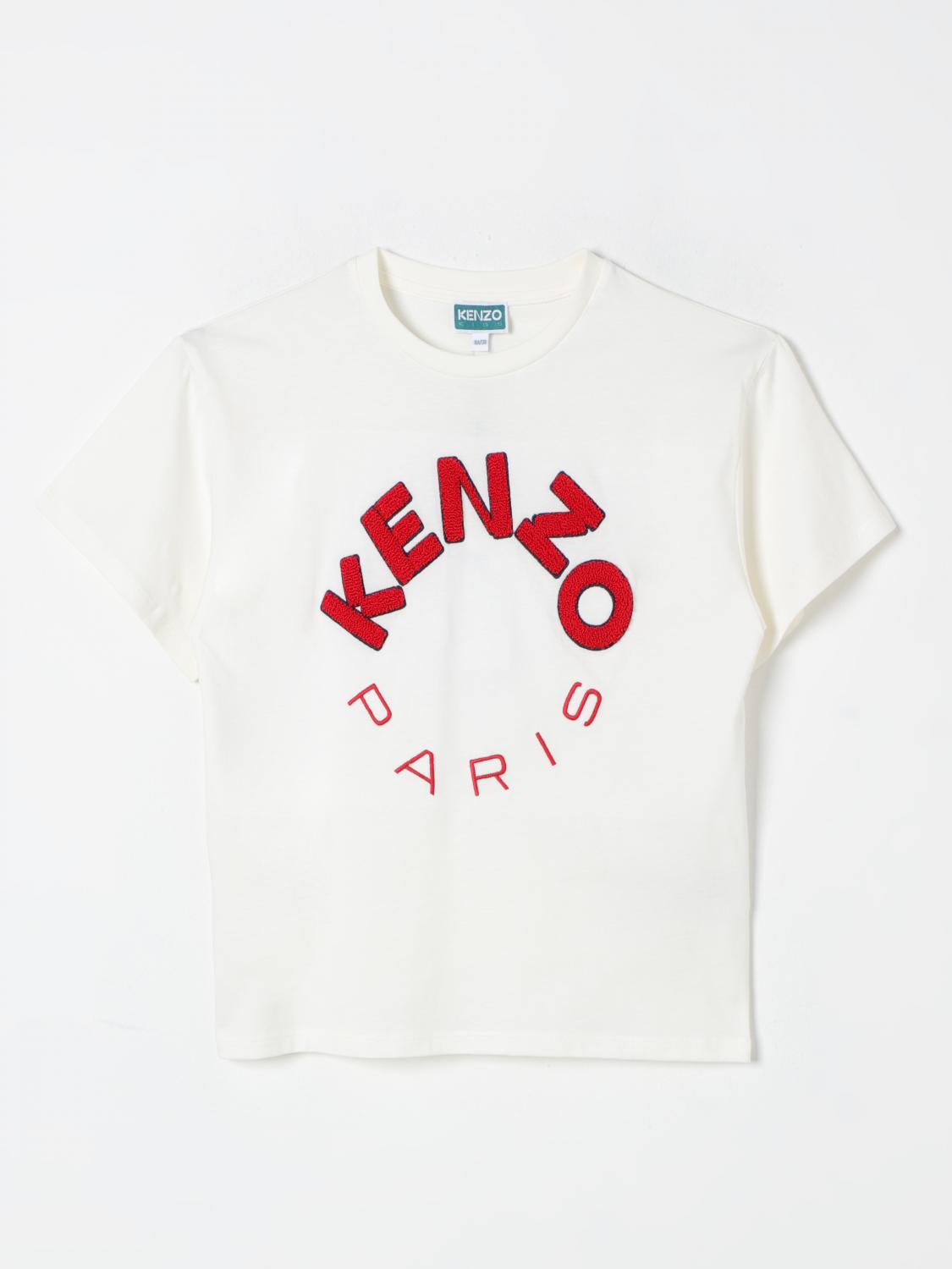 Shop Kenzo T-shirt  Kids Kids Color White