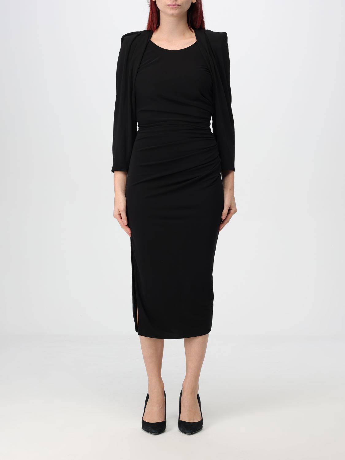 Elisabetta Franchi Side-zip Jersey Midi Dress In Schwarz