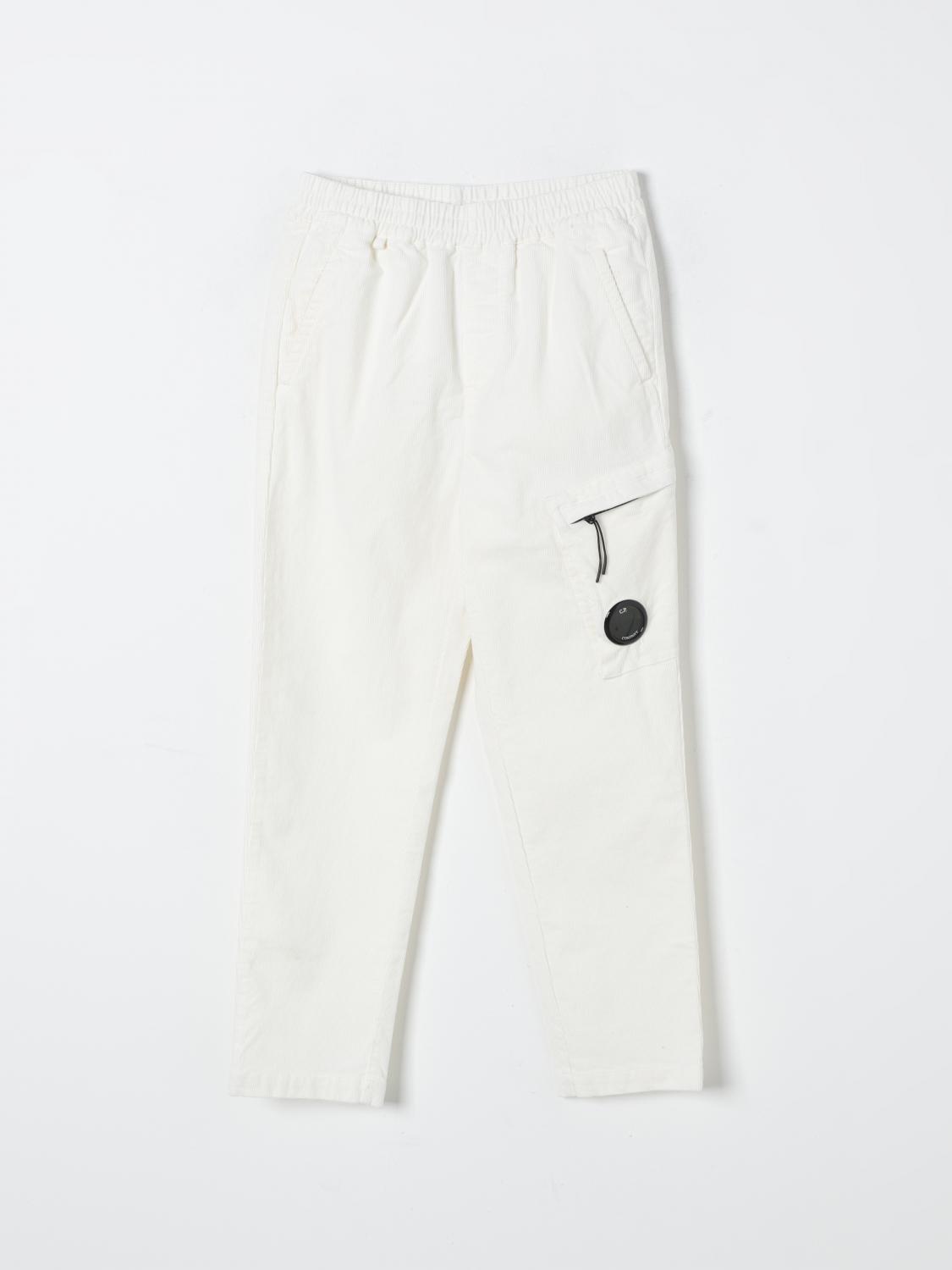 Shop C.p. Company Pants  Kids Color White In Weiss