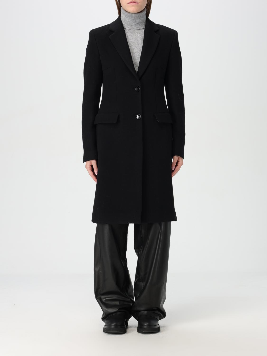 Shop Dondup Coat  Woman Color Black