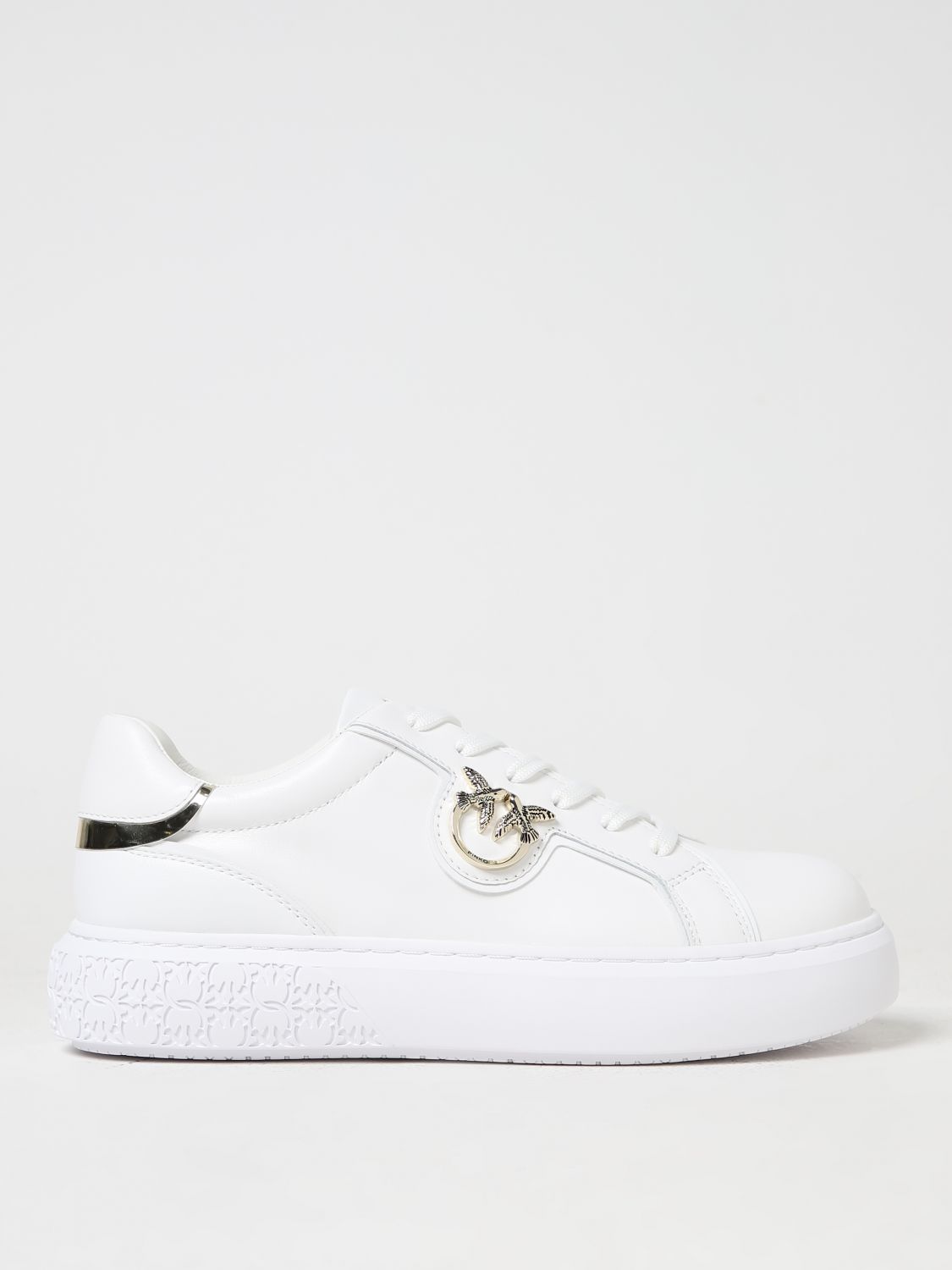 Shop Pinko Sneakers  Woman Color White In Weiss