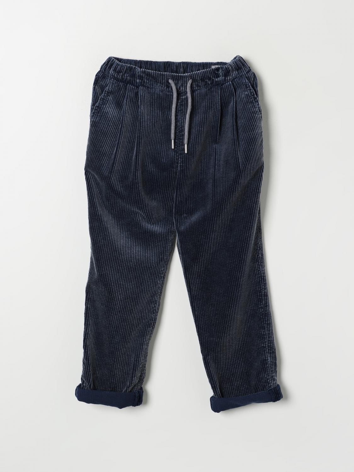 BRUNELLO CUCINELLI PANTS BRUNELLO CUCINELLI KIDS COLOR BLUE F98430009