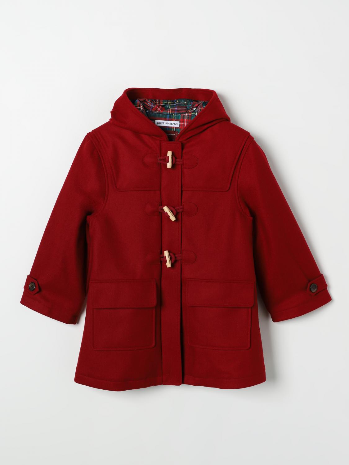 Shop Dolce & Gabbana Coat  Kids Color Red