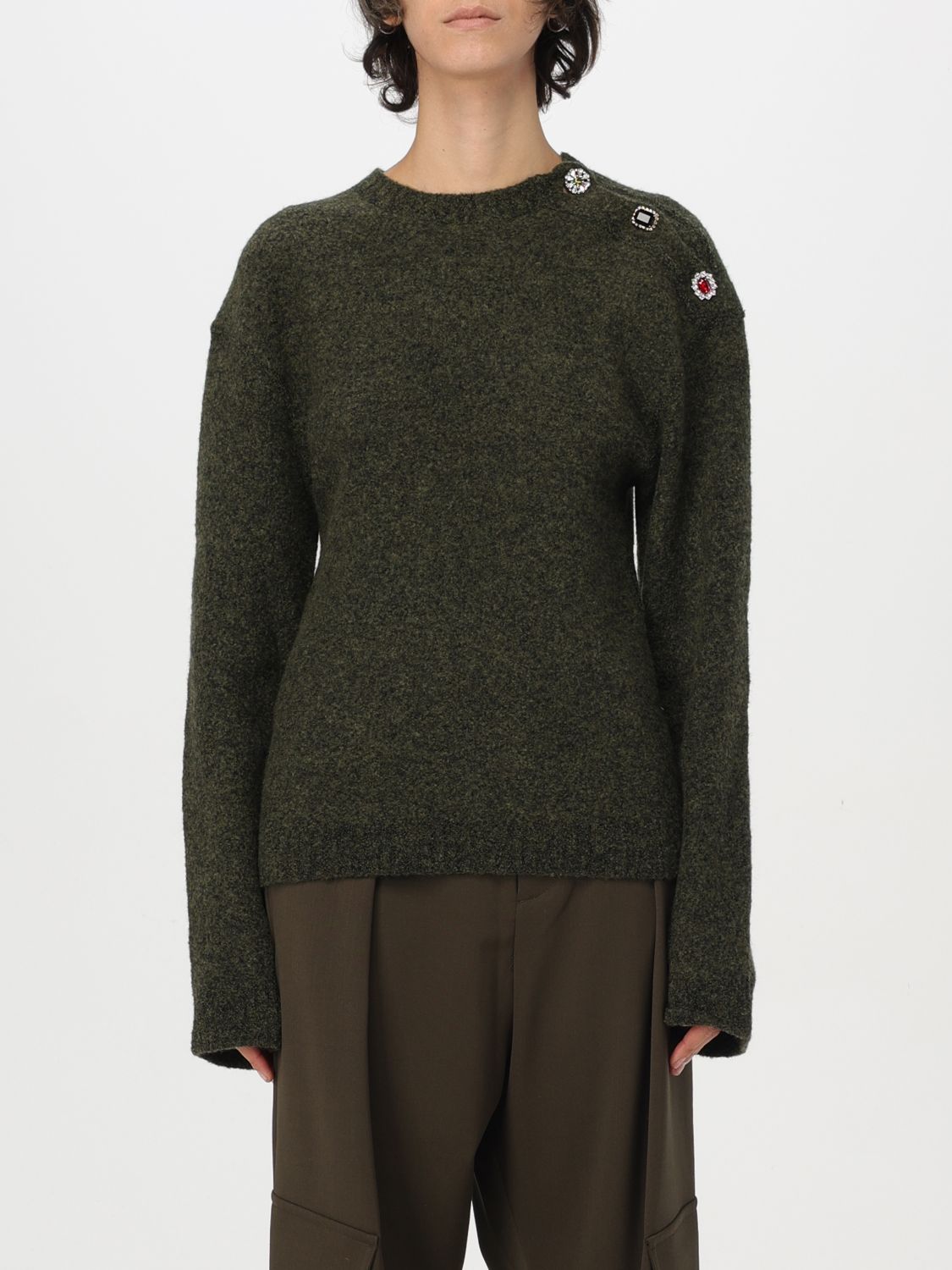 N°21 SWEATER N° 21 WOMAN COLOR GREEN F98482012