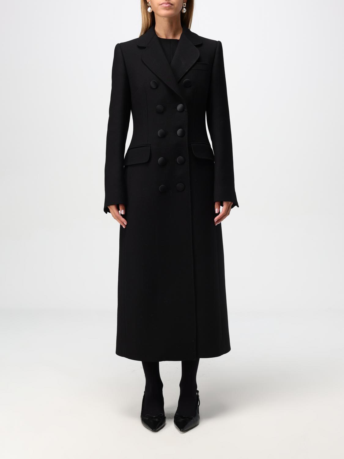 Dolce & Gabbana Double Breasted Tuxedo Coat In Schwarz