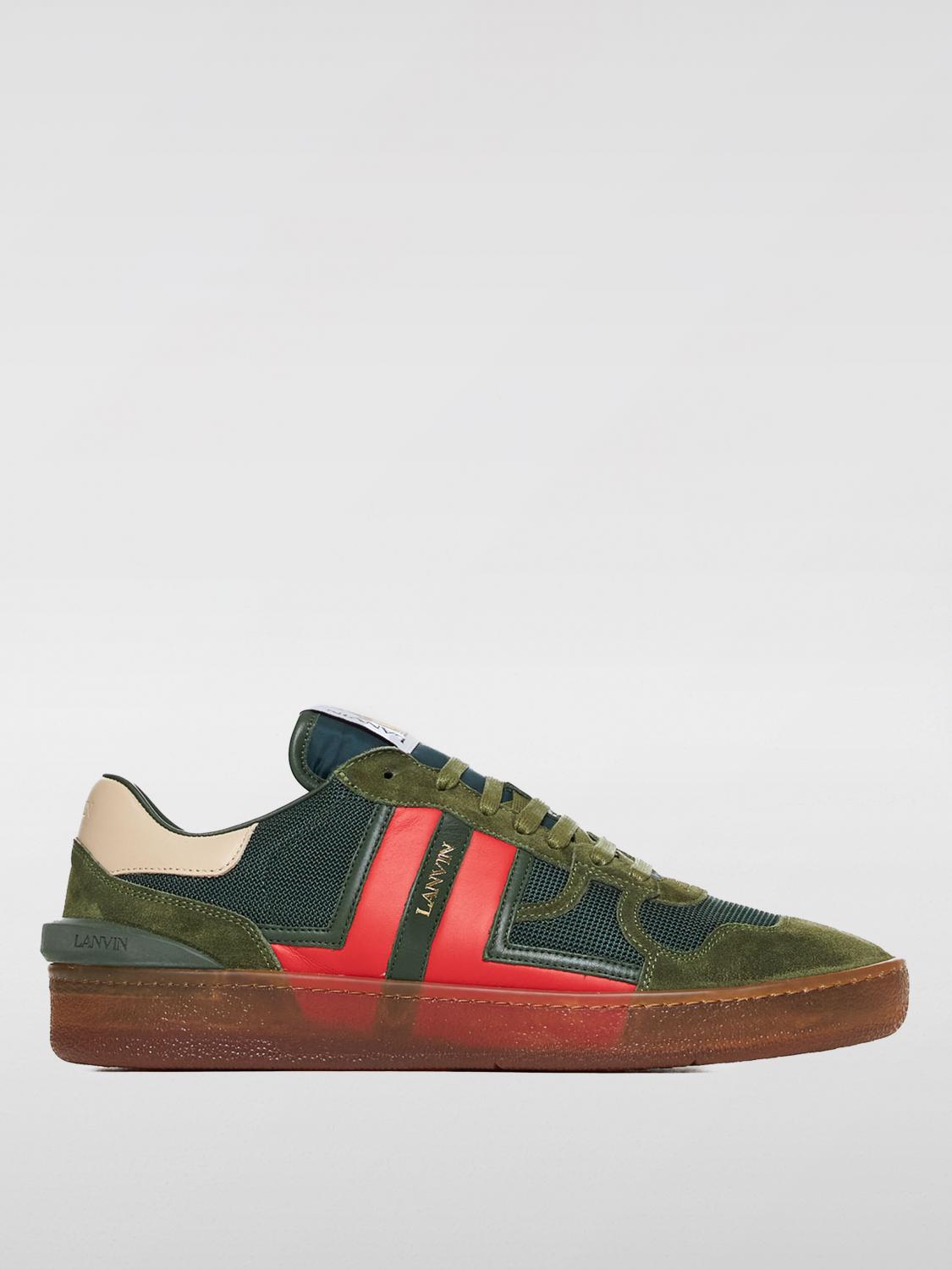 Shop Lanvin Sneakers  Men Color Bottle Green In Flaschengrün