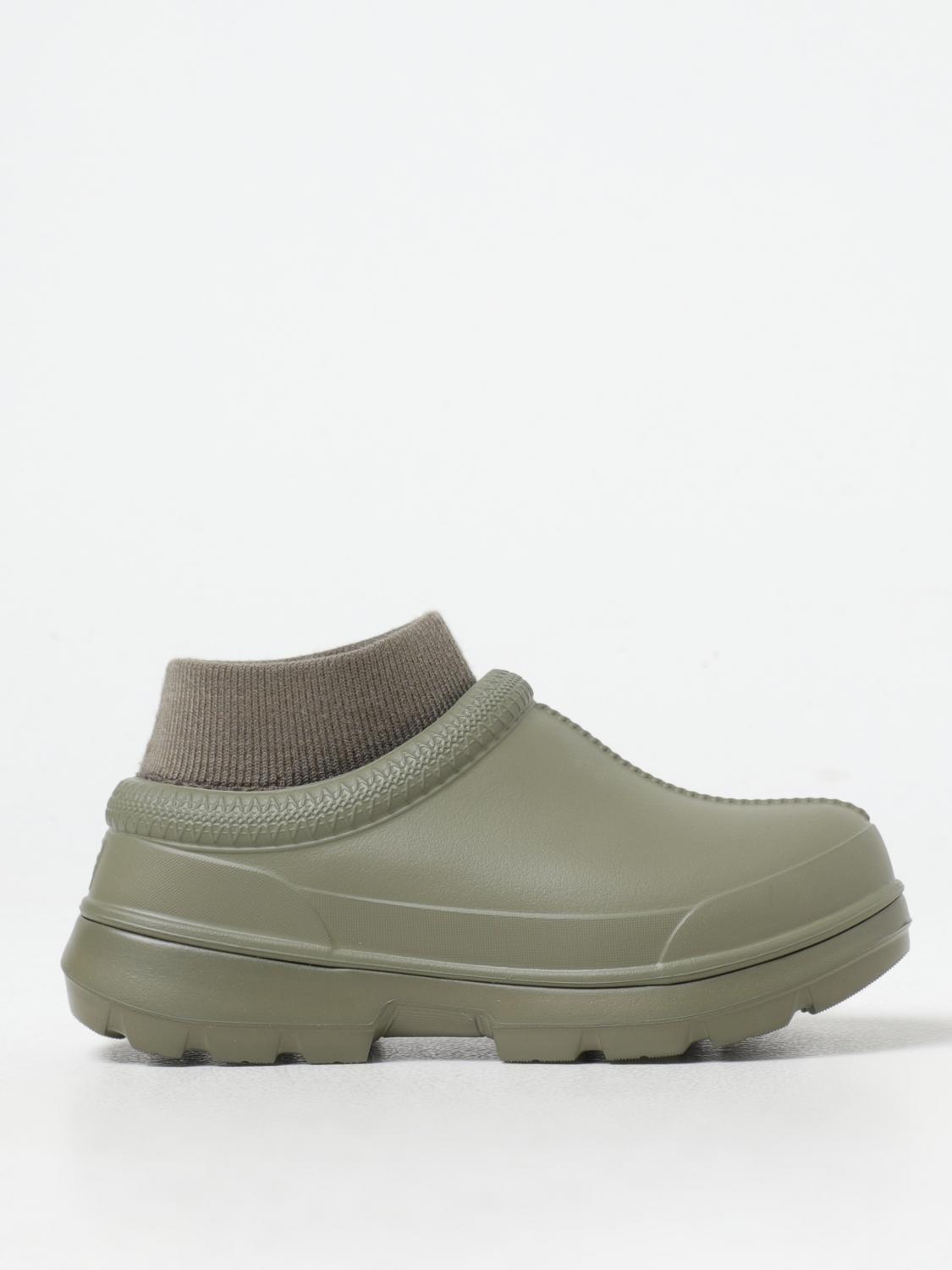 Shop Ugg Flat Ankle Boots Woman Color Green In Grün