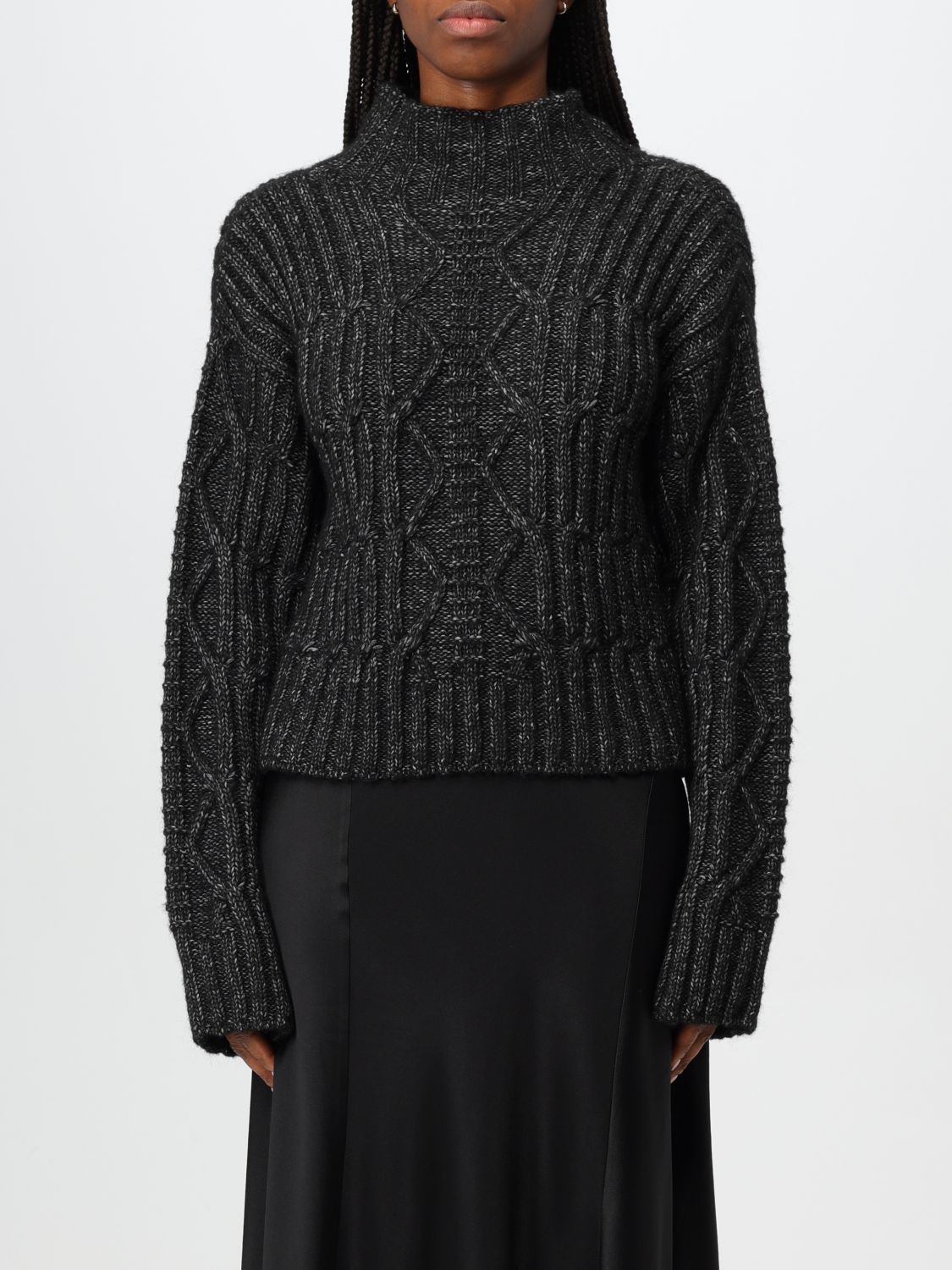 Shop Alberta Ferretti Sweater  Woman Color Black In Schwarz