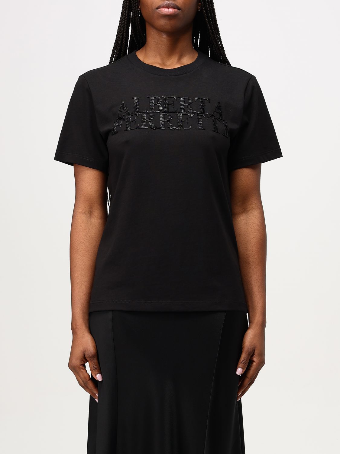 Shop Alberta Ferretti T-shirt  Woman Color Black 1 In Schwarz 1