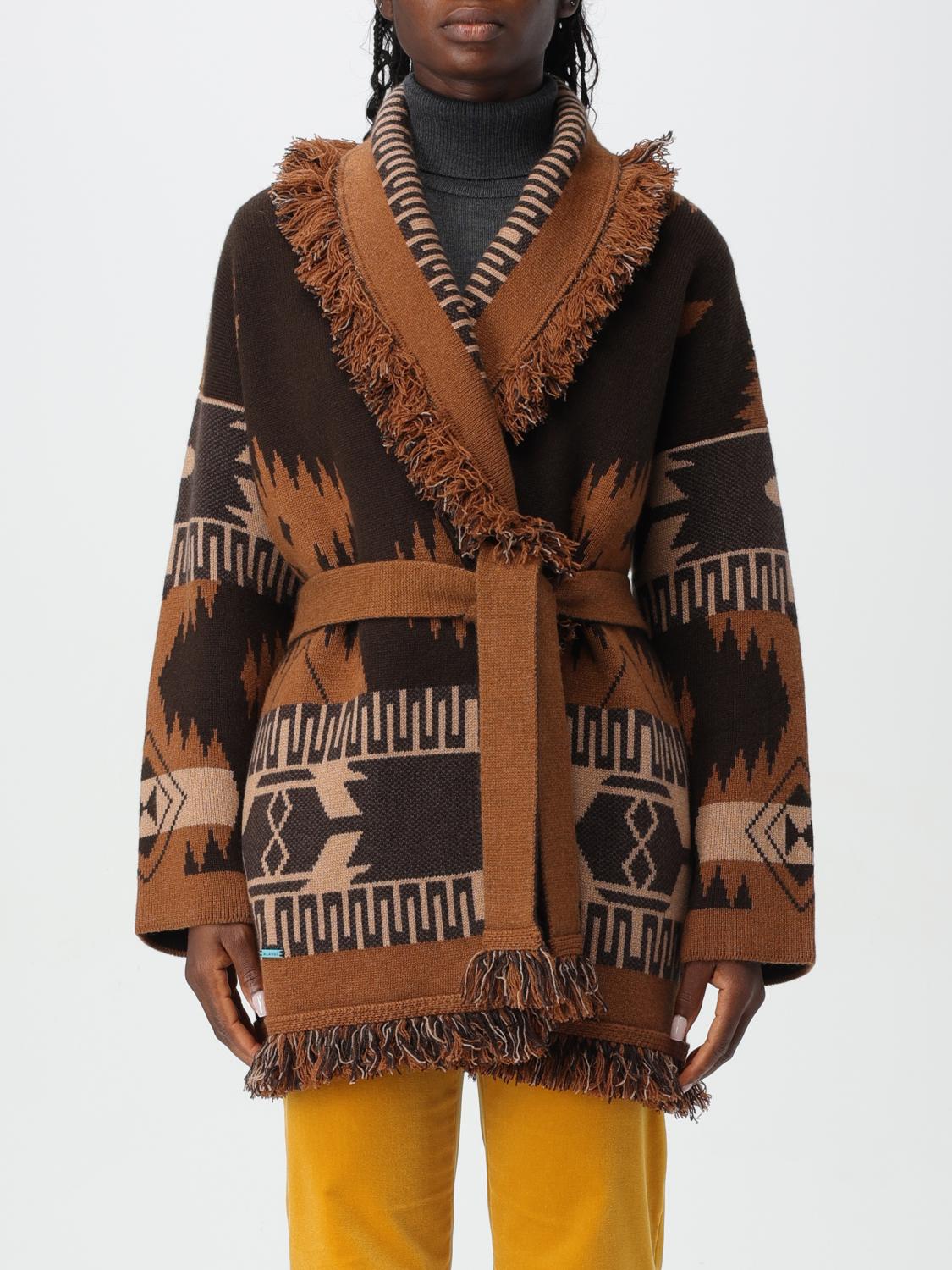 Shop Alanui Cardigan  Woman Color Brown In Braun