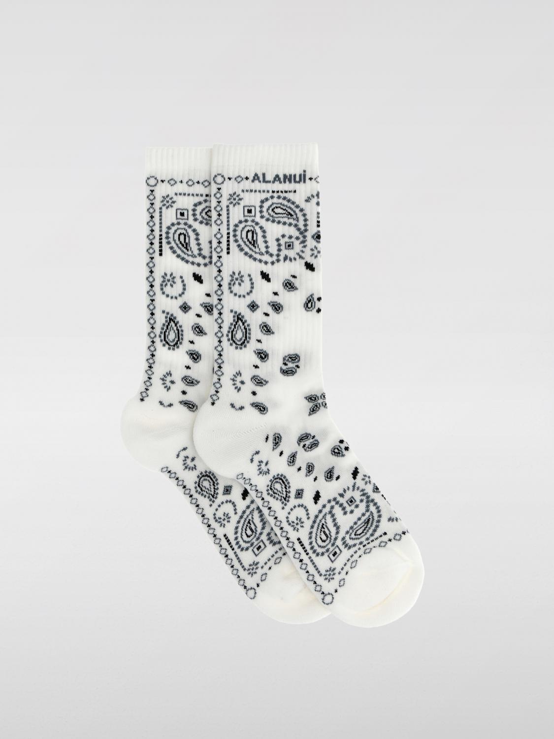 Shop Alanui Socks  Woman Color White In Weiss