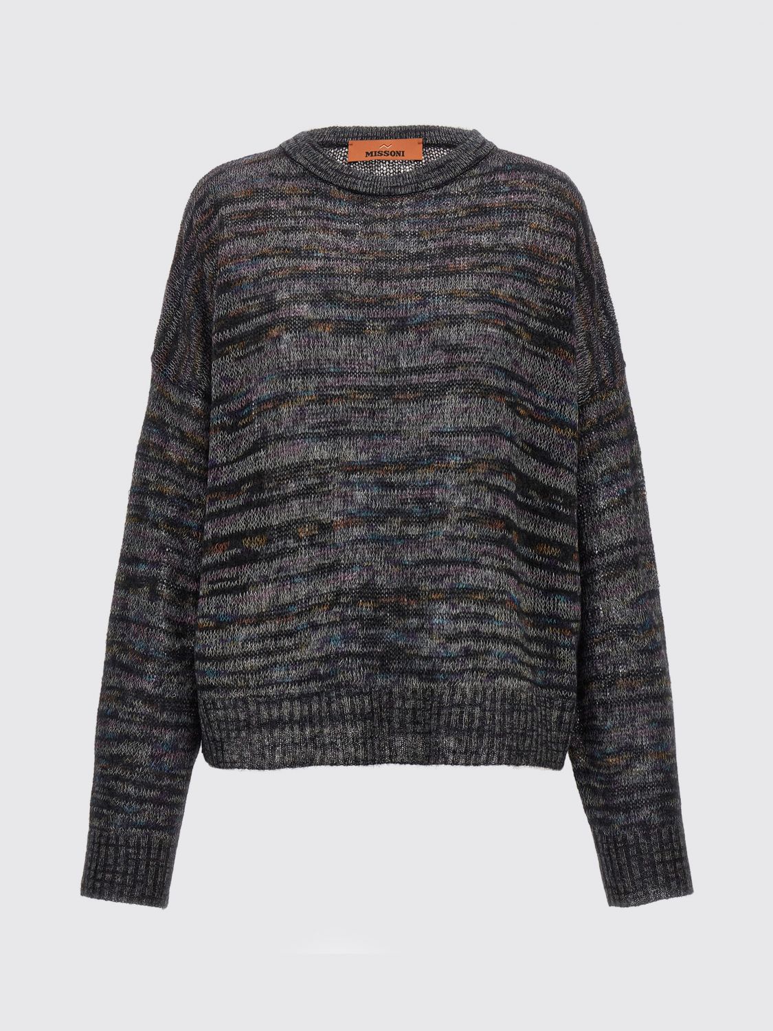 Missoni Tie-dye Pattern Knit Sweater In Gray