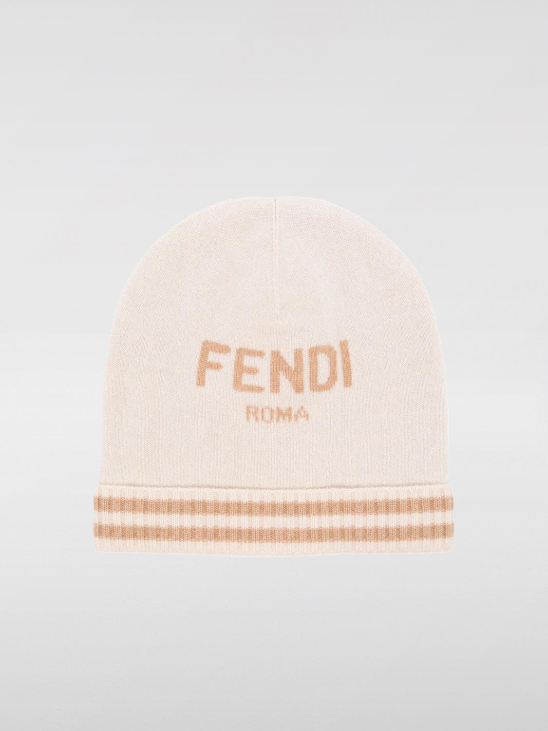 Fendi Unisex Kinder Beige Hat Kids Color