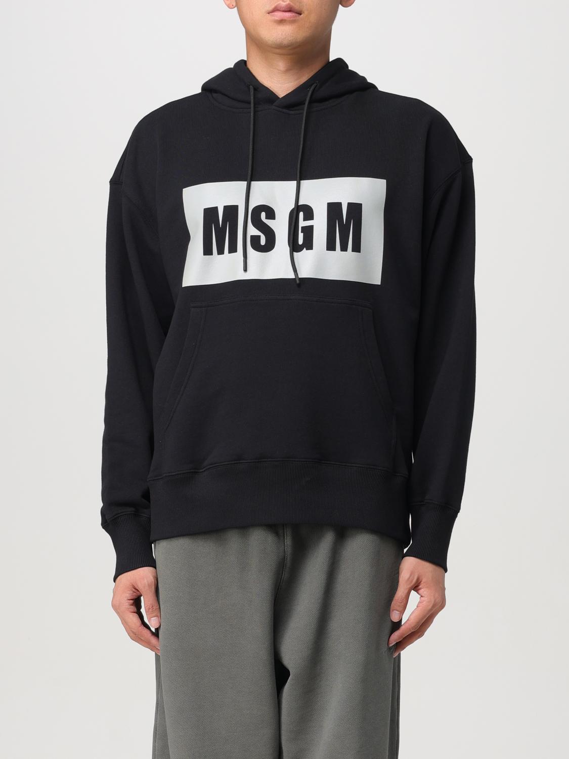 Shop Msgm Sweatshirt  Men Color Black In Schwarz