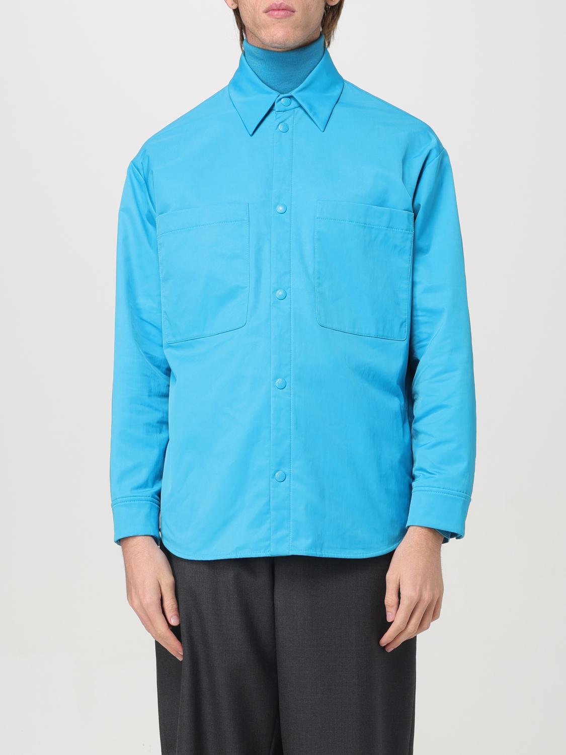 Valentino Coat Men Color Blue In Blau