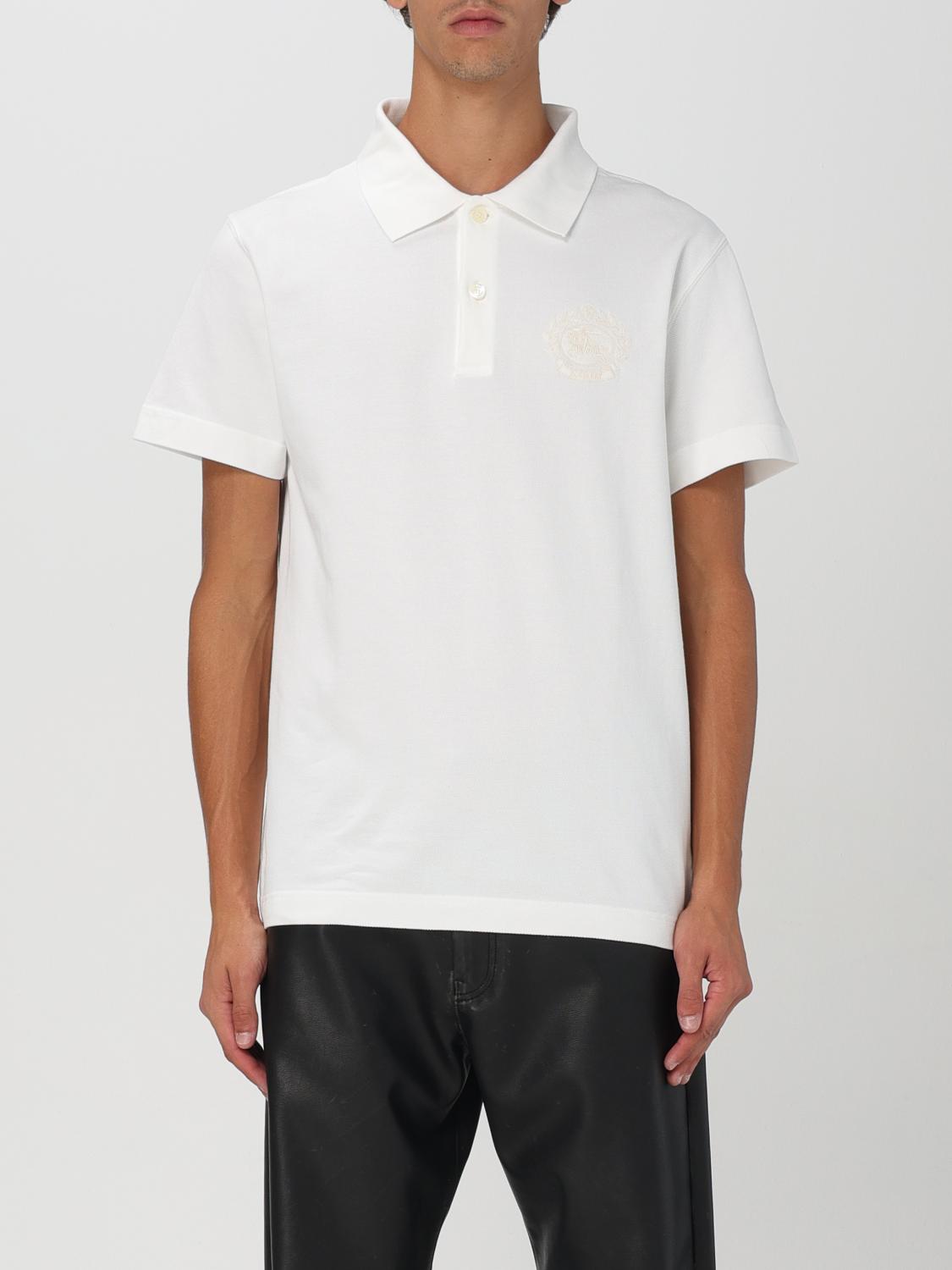 Shop Burberry Polo Shirt  Men Color White