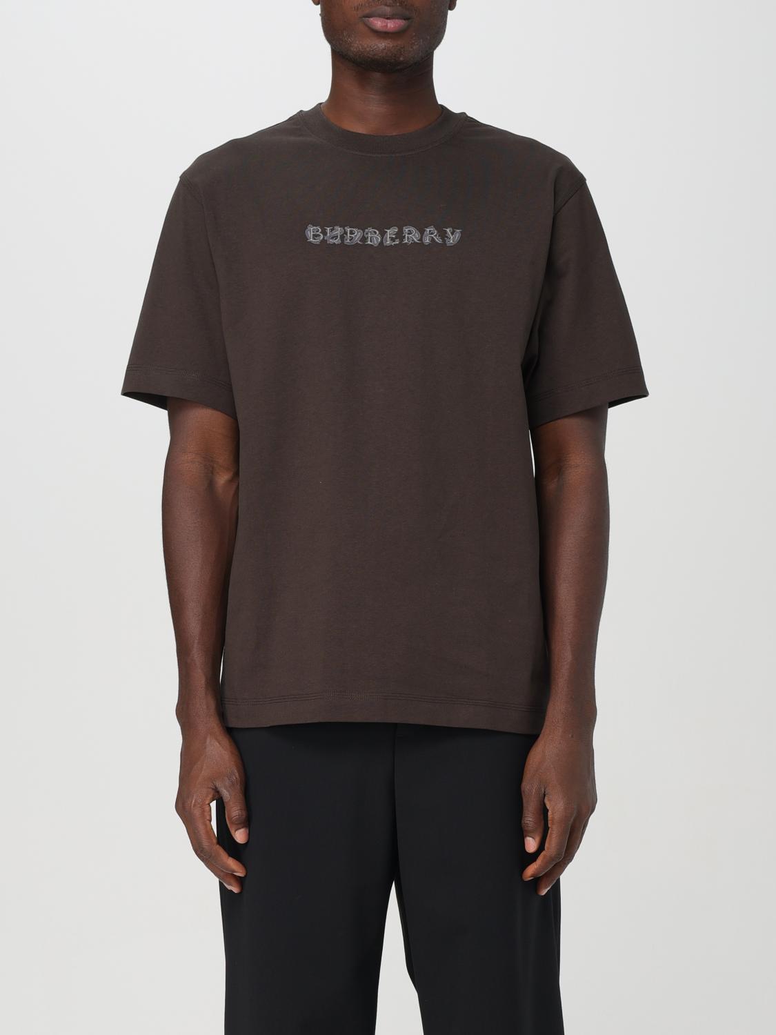 Shop Burberry T-shirt  Men Color Brown