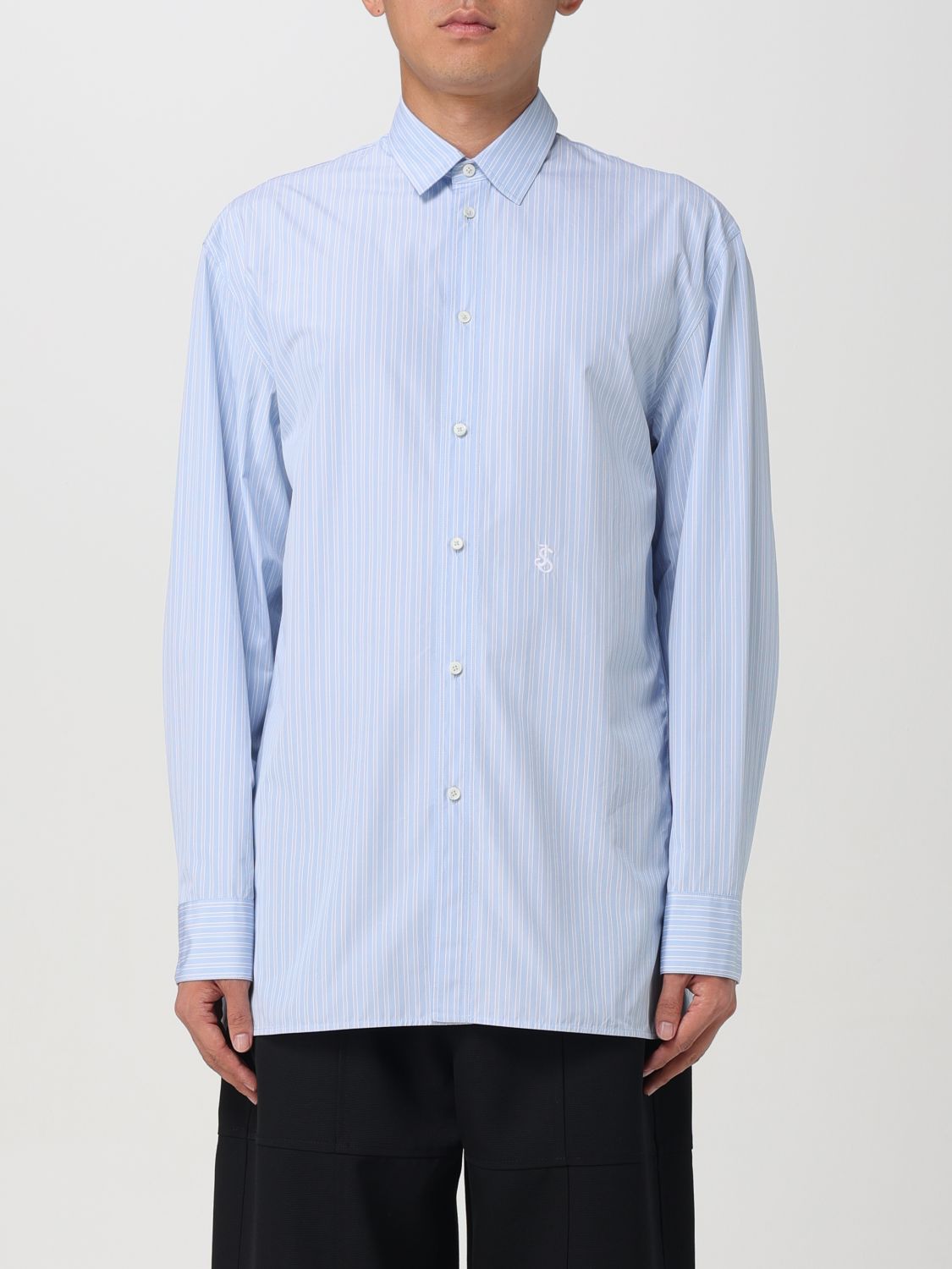 Shop Jil Sander Shirt  Men Color Blue In Blau