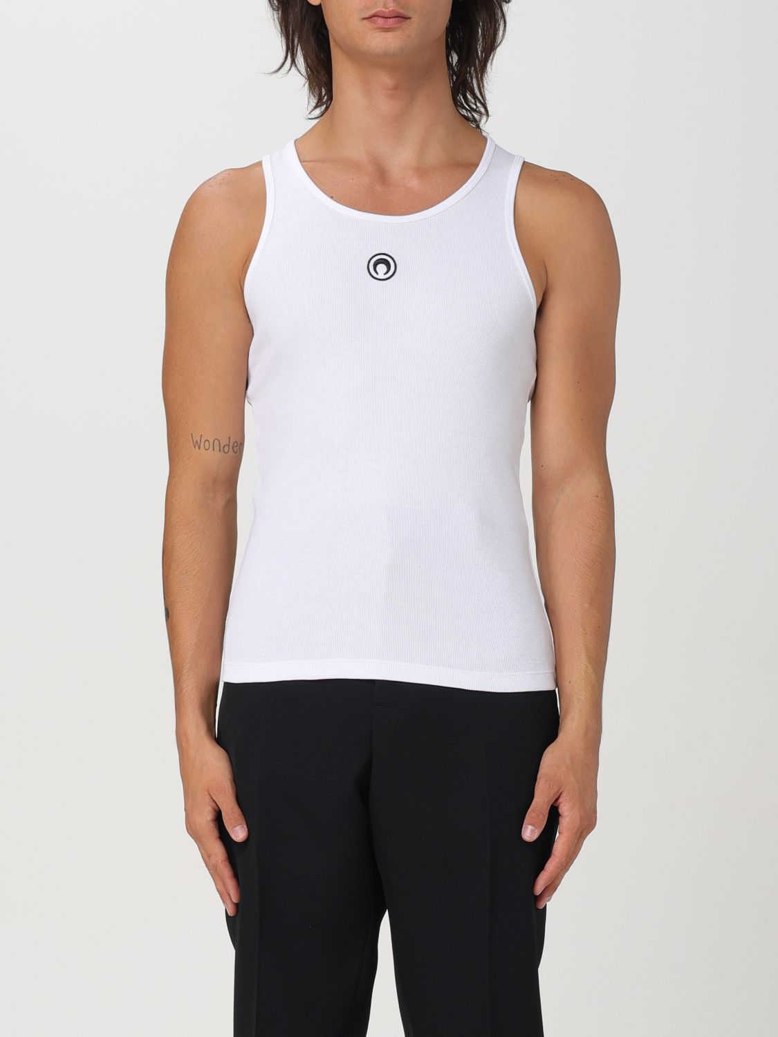 Shop Marine Serre Tank Top  Men Color White In Weiss