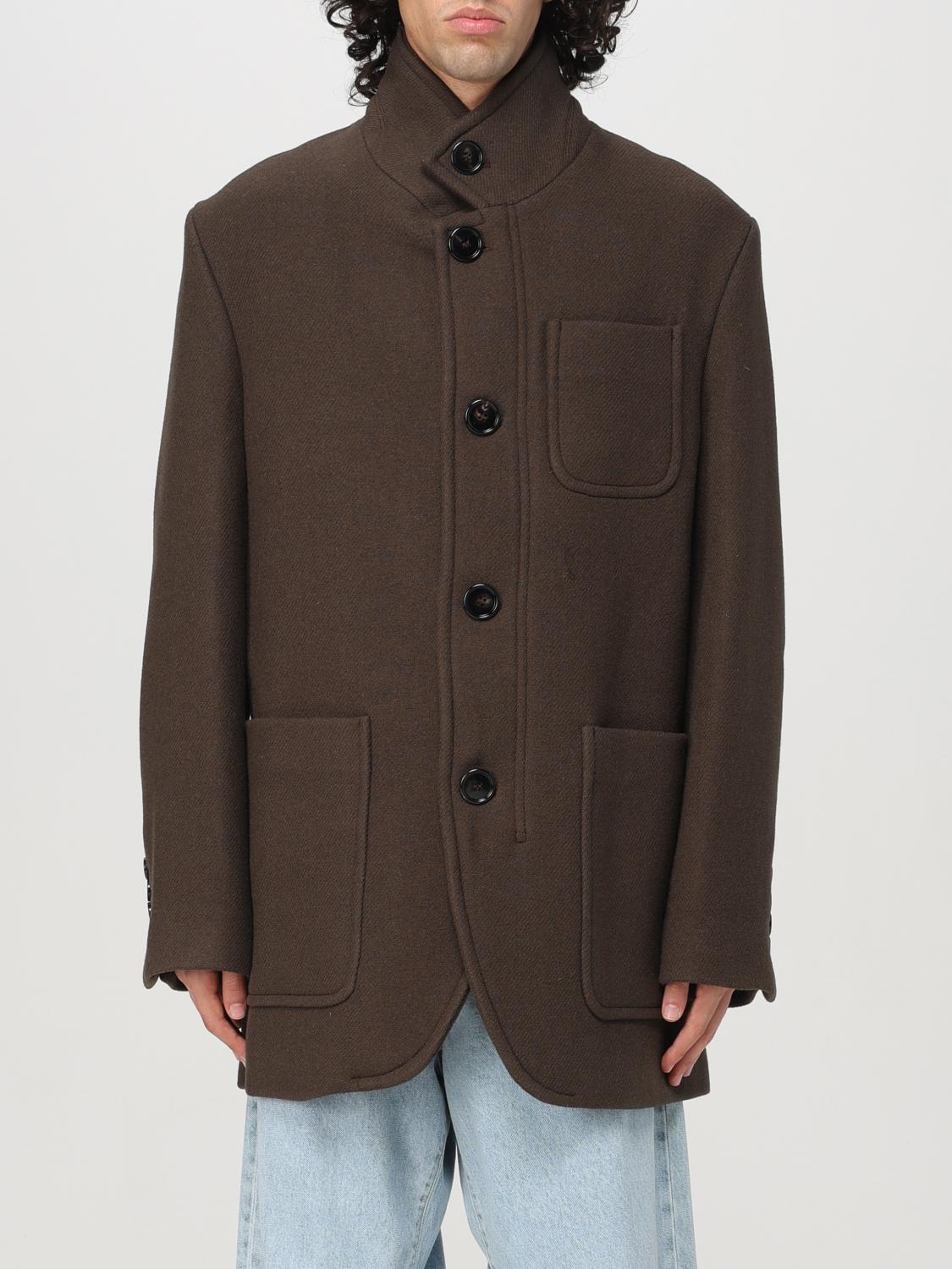 Shop Ami Alexandre Mattiussi Coat Ami Paris Men Color Brown In Braun