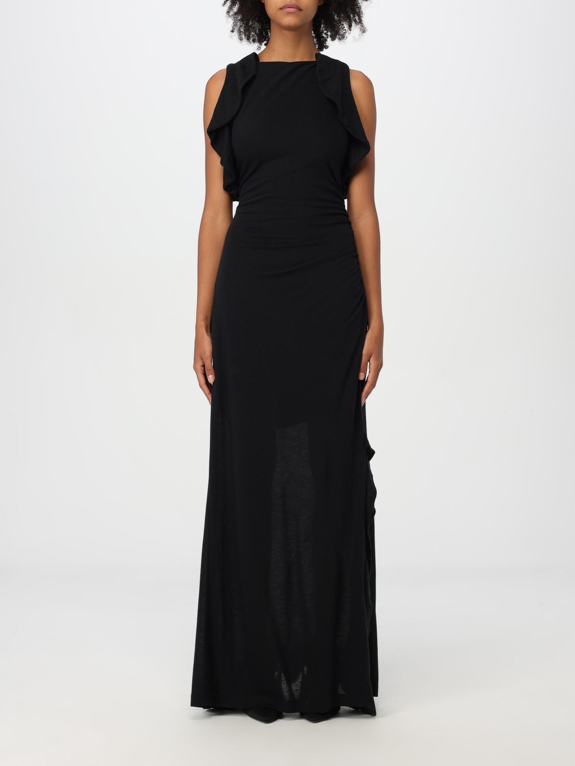 Iro Miassa Sleeveless Gathered Maxi Dress In Schwarz