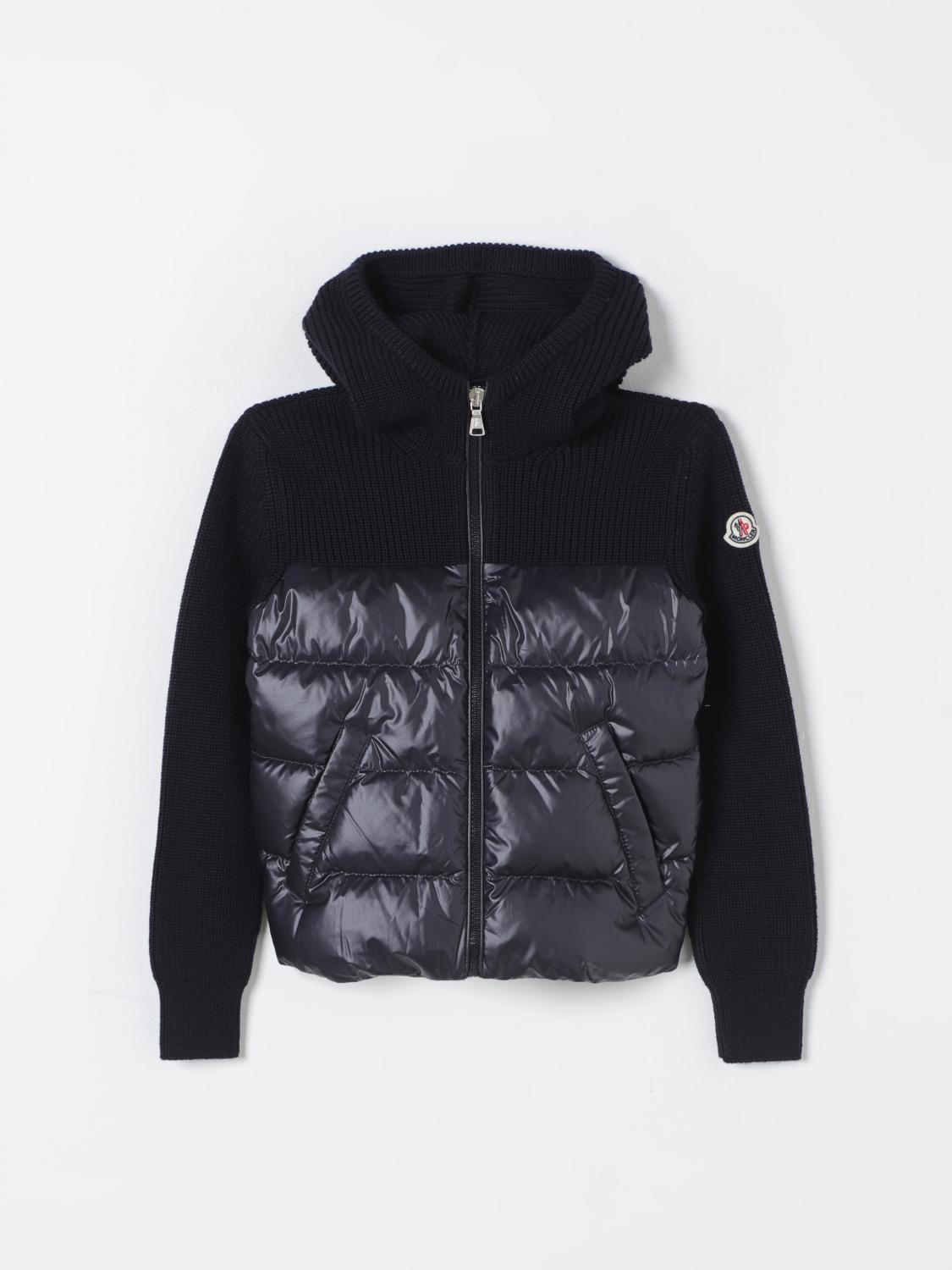 Shop Moncler Jacket  Kids Color Blue In Blau