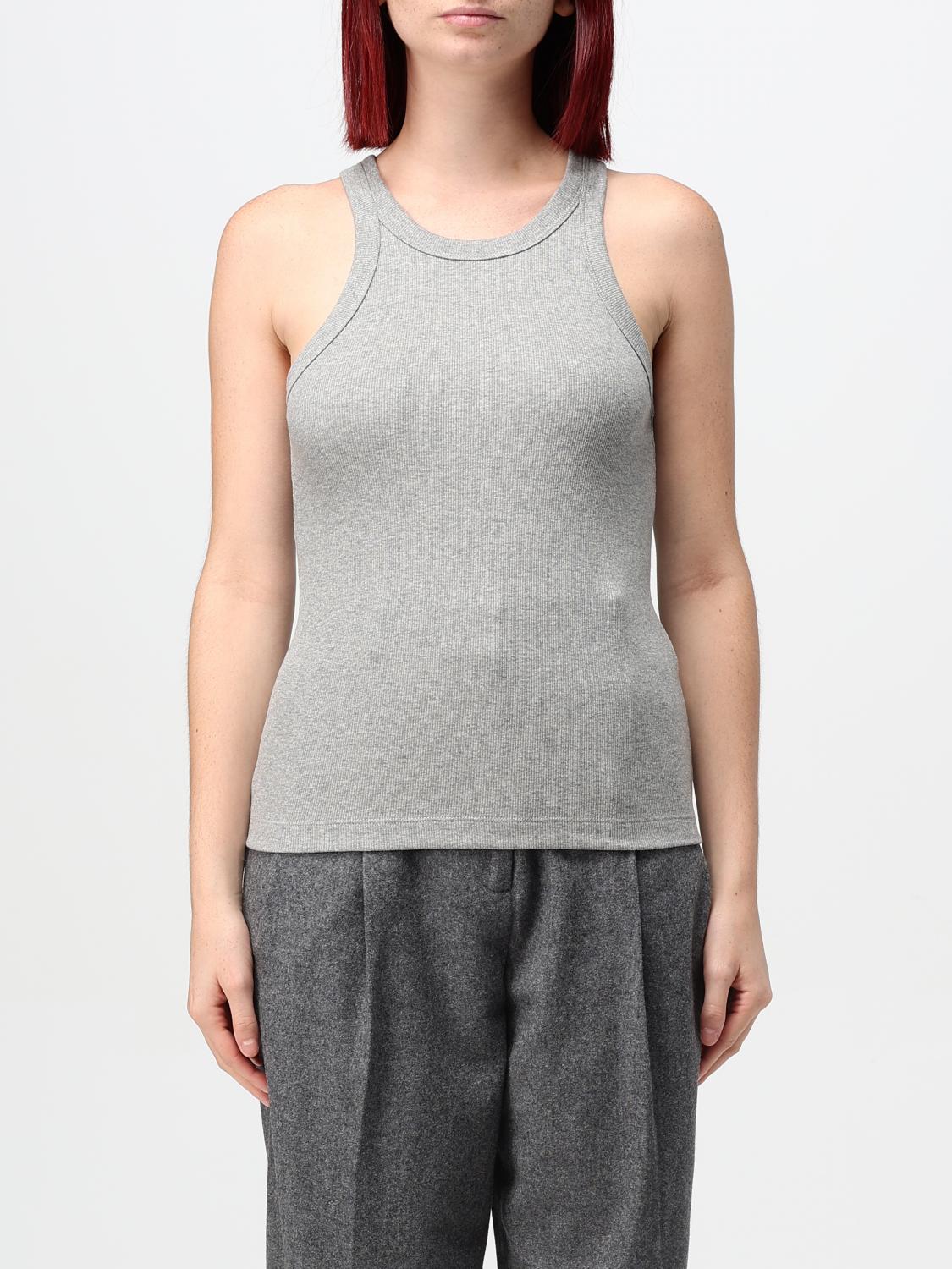 Shop Totême Top Toteme Woman Color Grey In Grau